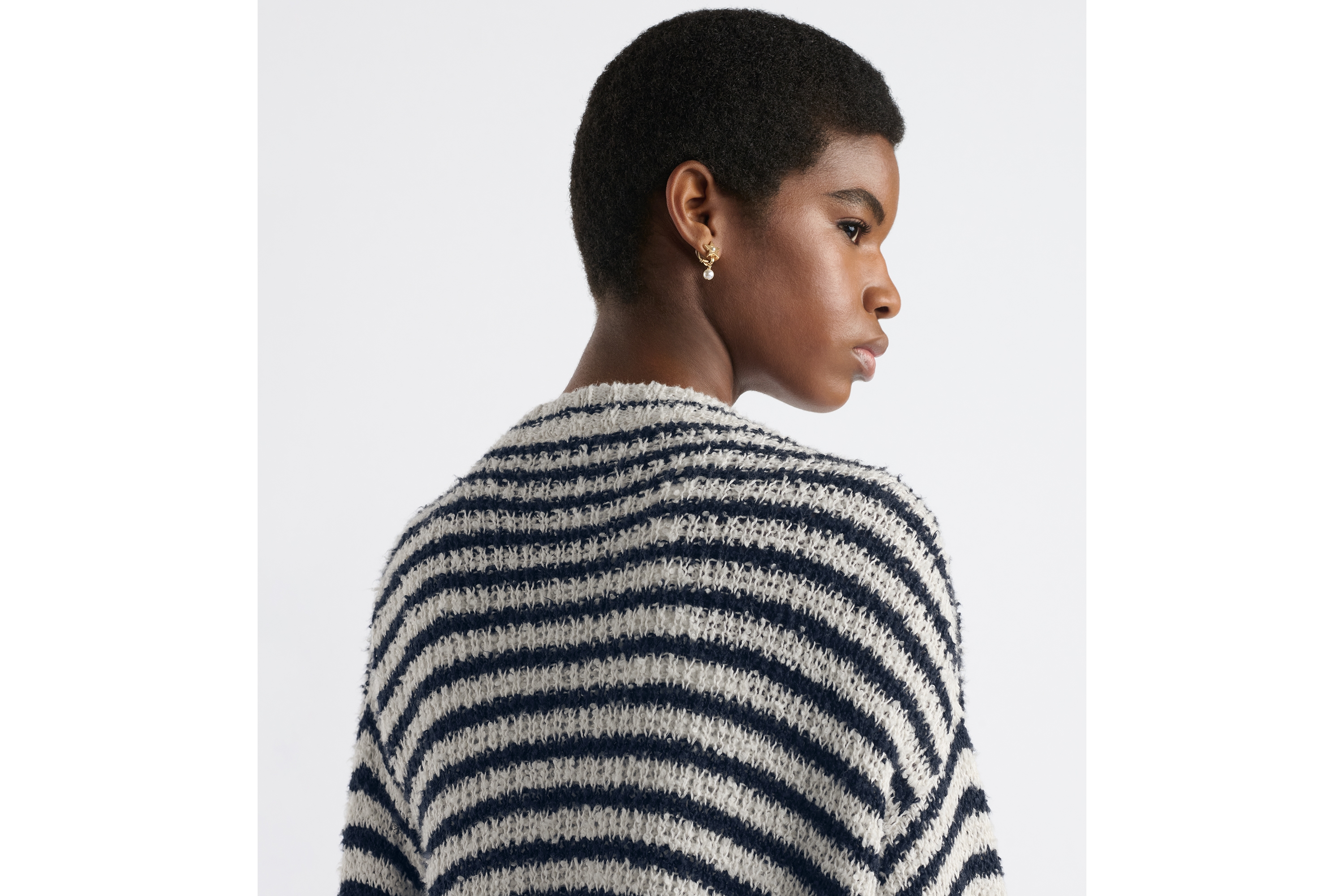 look_image_alt_prefix Dior Marinière 开衫 白色和海军蓝色棉质和桑蚕丝混纺针织面料 E06