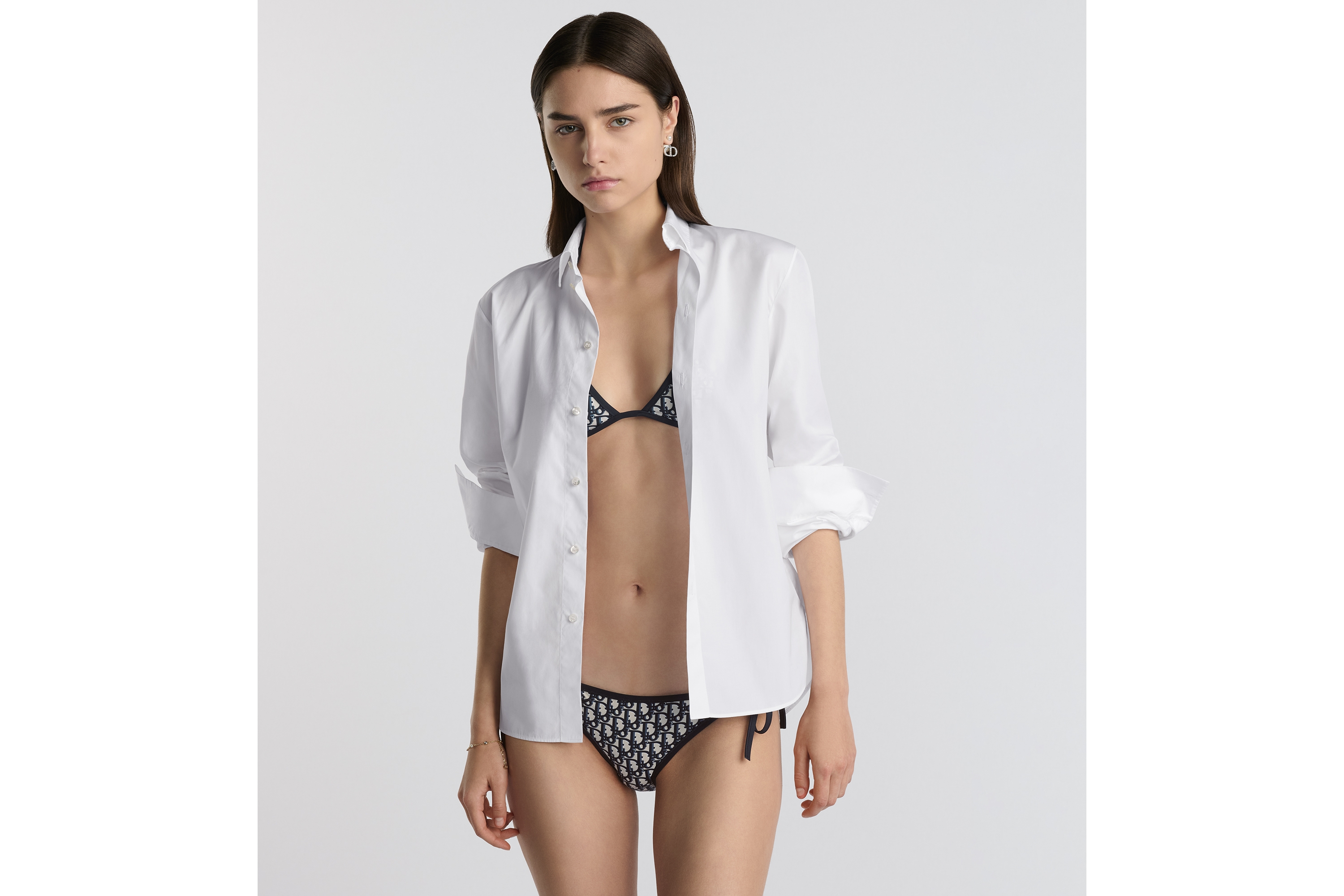 比基尼泳衣 蓝色科技面料 Oblique 印花 E04