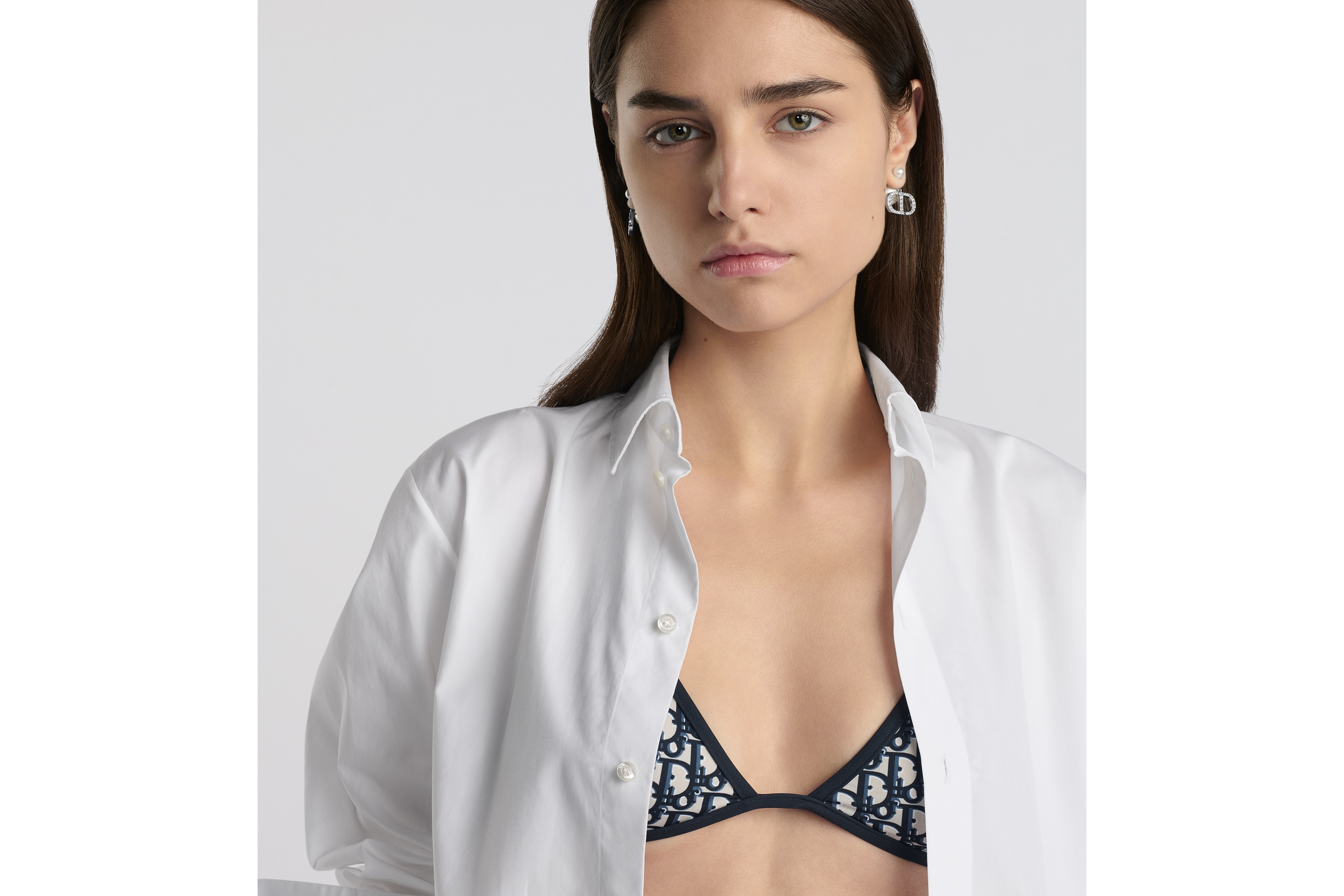 比基尼泳衣 蓝色科技面料 Oblique 印花 E12