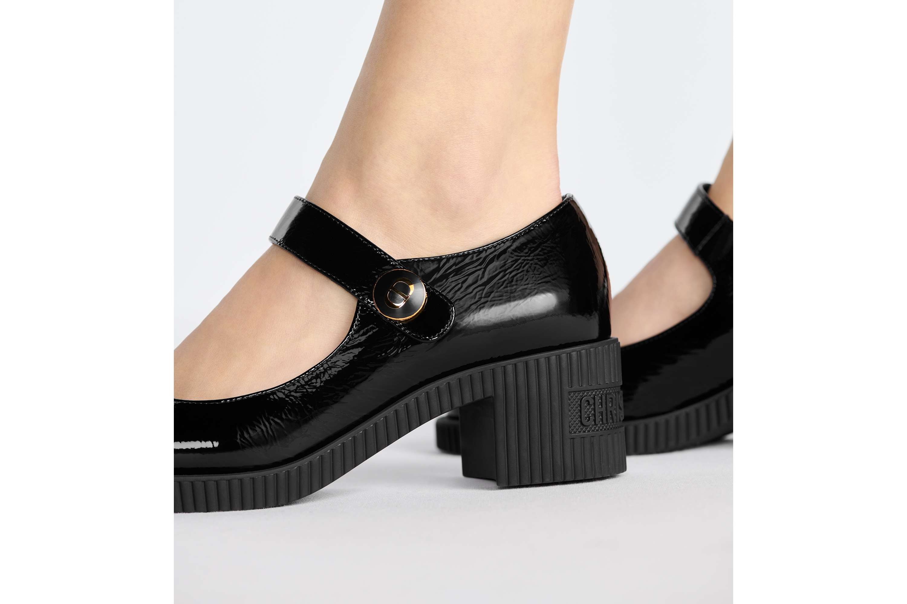 look_image_alt_prefix D-Doll 高跟鞋 黑色光泽牛皮革 E15