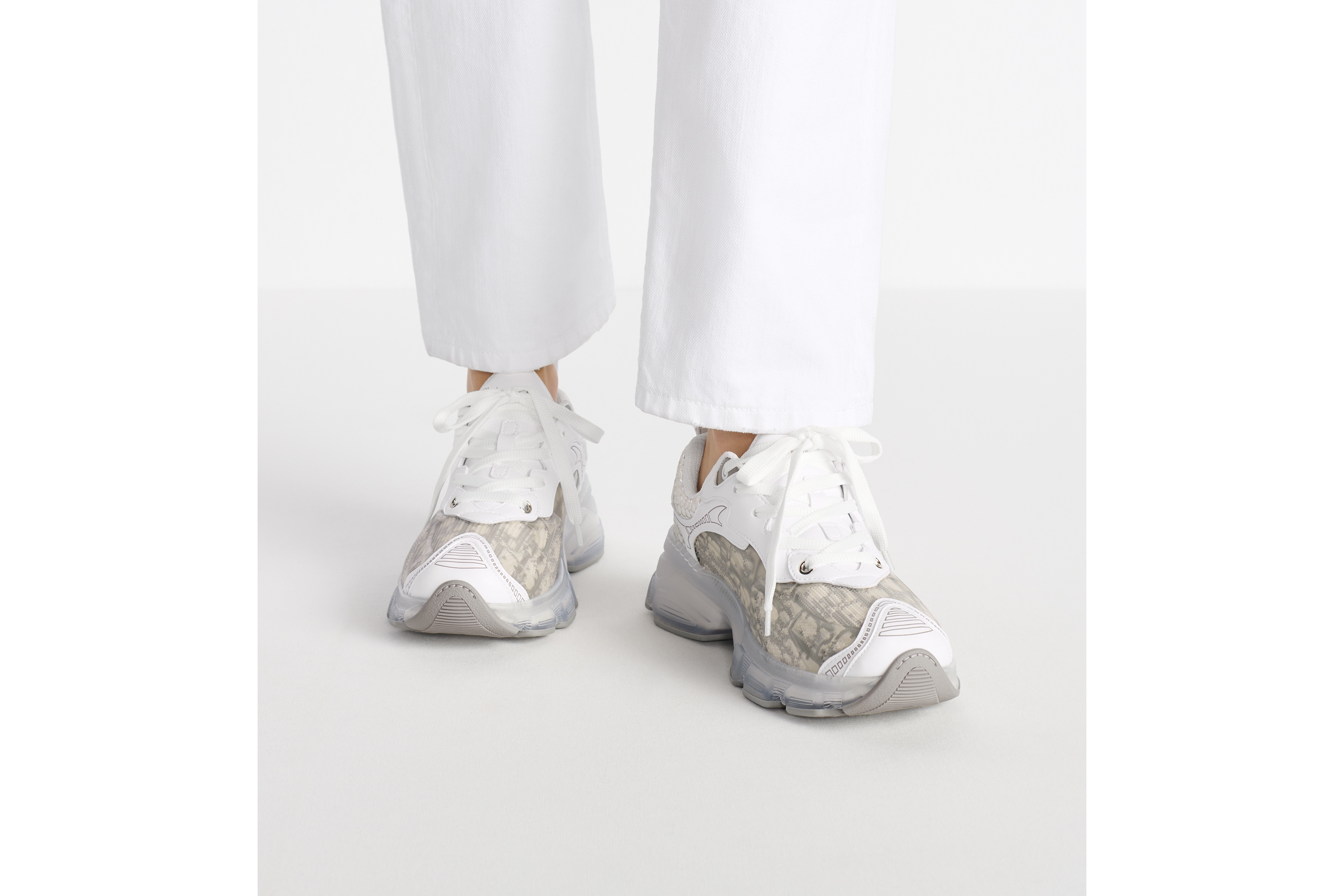 look_image_alt_prefix Dior Vibe 运动鞋 灰色科技面料 Oblique 印花和透明效果橡胶 E14