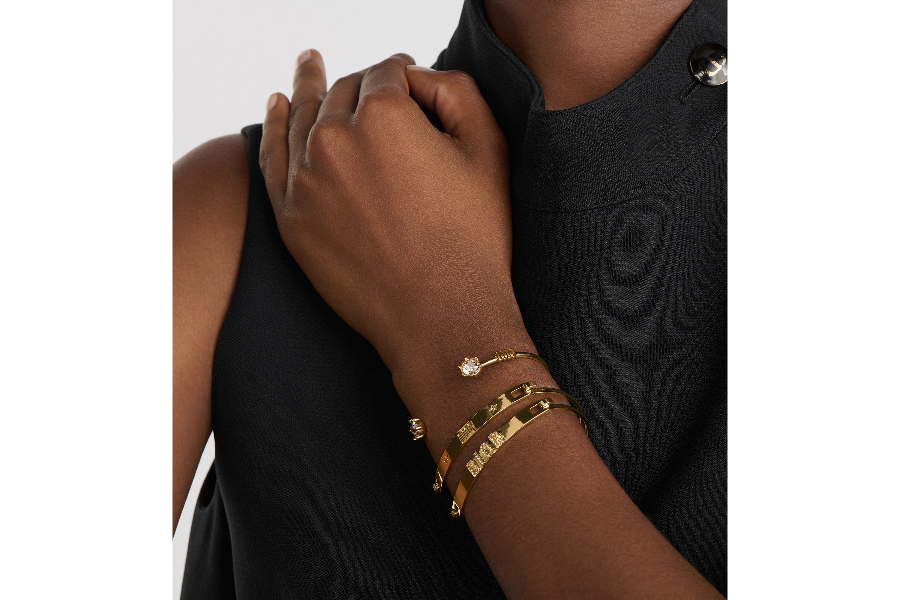 look_image_alt_prefix Dio(r)evolution 手镯套装 金色饰面金属和琥珀色仿水晶装饰 E10