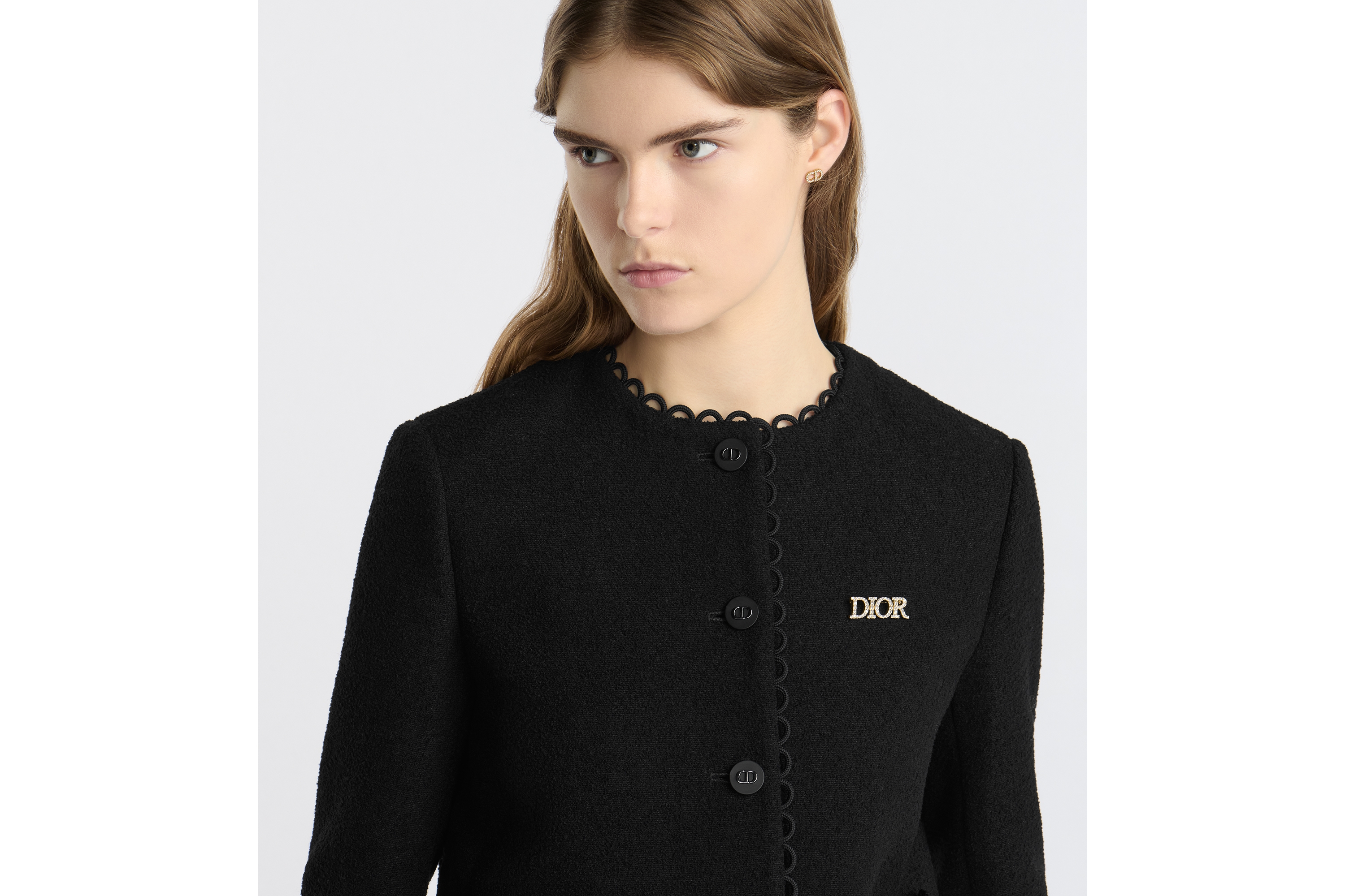 look_image_alt_prefix Dio(r)evolution 胸针 金色饰面金属和白色仿水晶装饰 E07