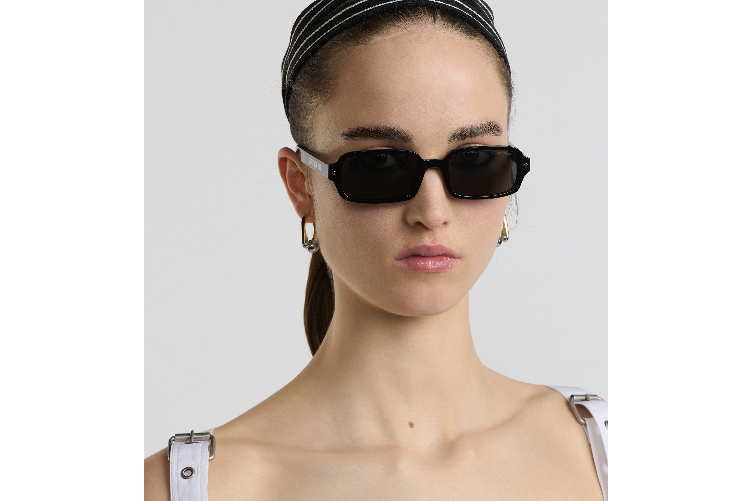 DiorPacific S3F 太阳眼镜 黑色方形镜框 E08