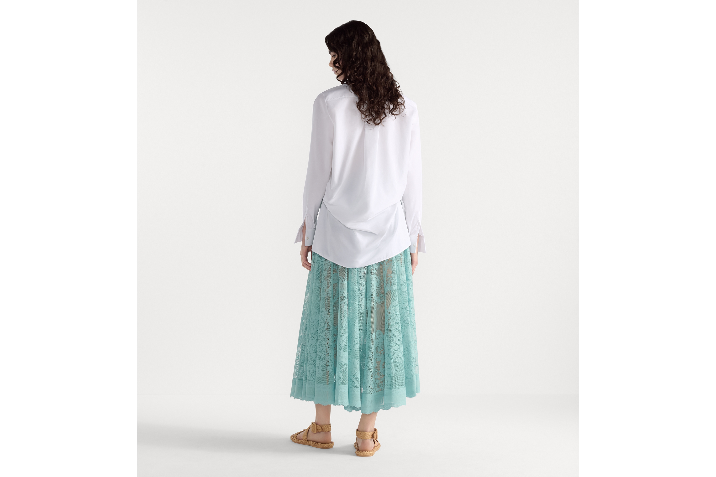 look_image_alt_prefix Dioriviera 长款衬衫 白色棉府绸 E03