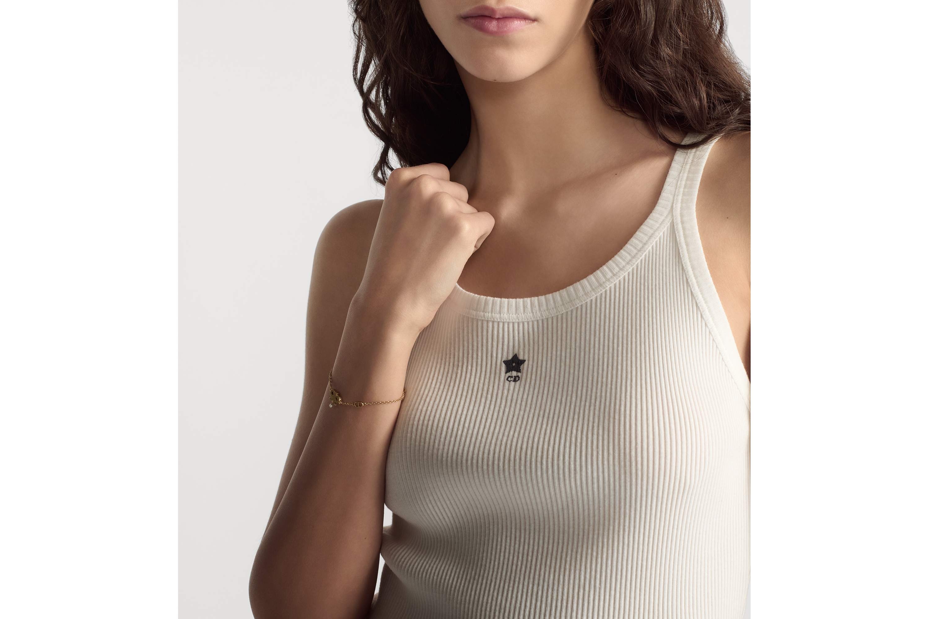 look_image_alt_prefix Dioriviera 背心 白色棉质罗纹针织面料 E11