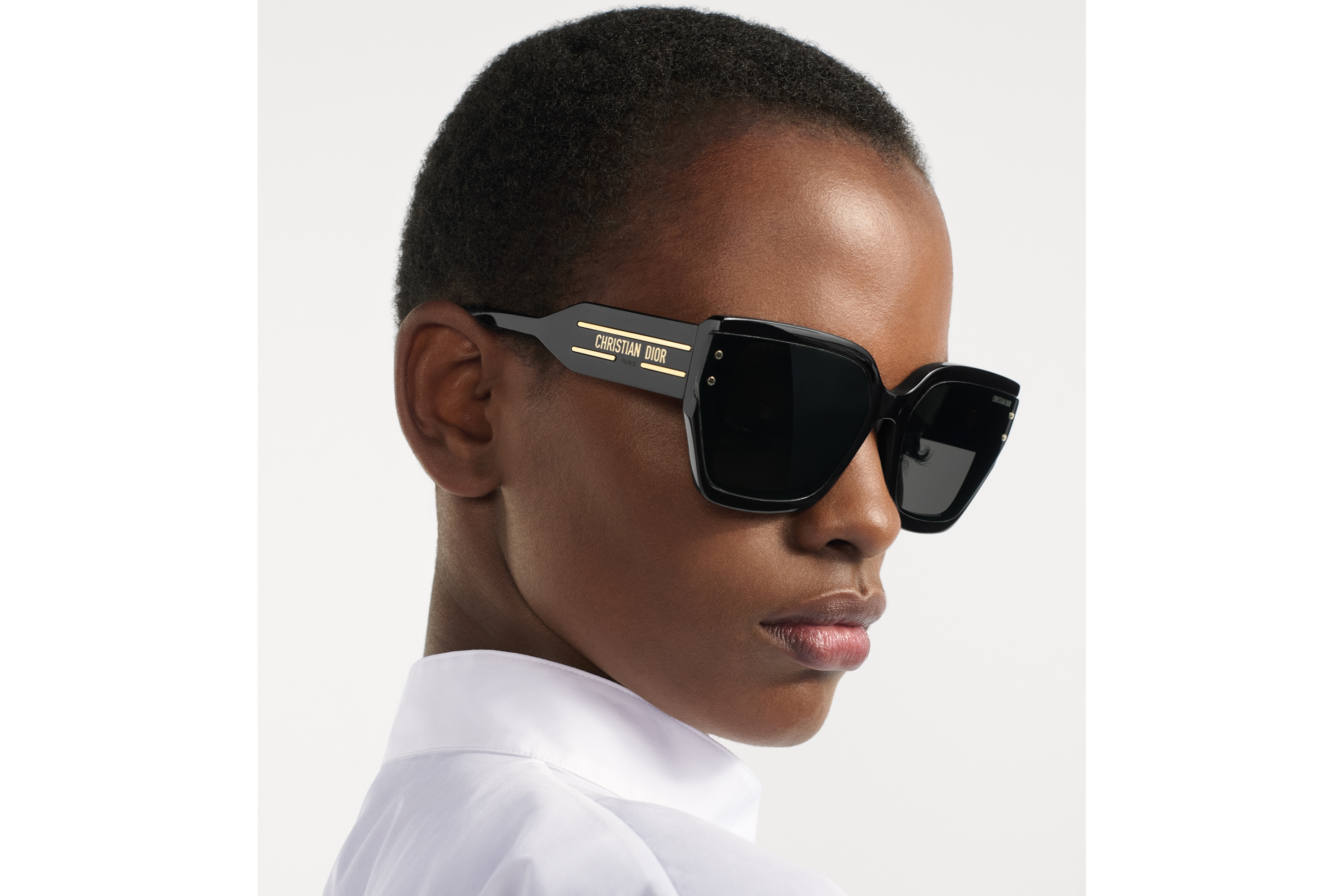look_image_alt_prefix DiorSignature S14F 太阳眼镜 黑色正方形镜框 E17