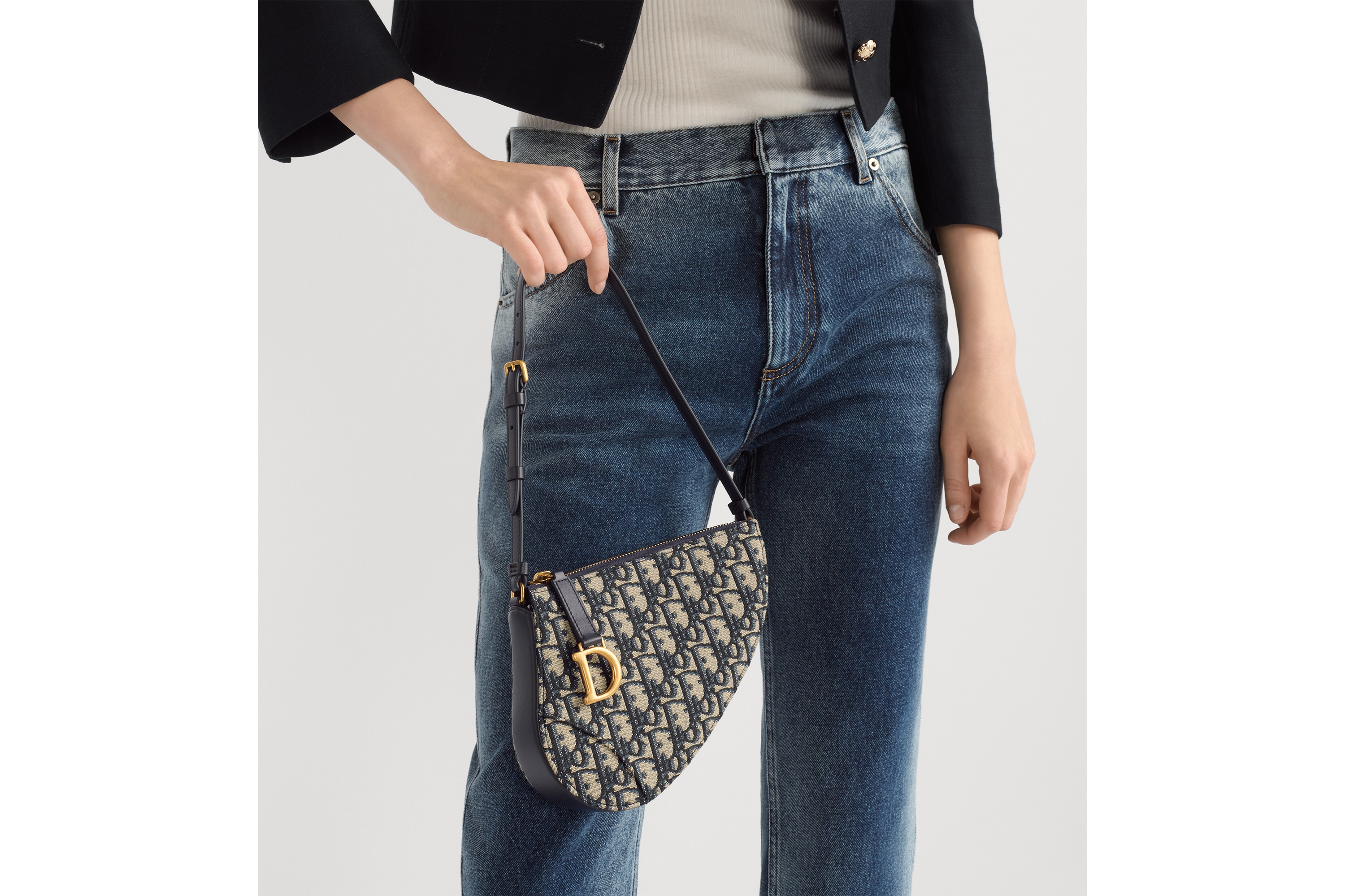 look_image_alt_prefix Rodeo 马鞍手拿包 蓝色 Oblique 印花面料 E10