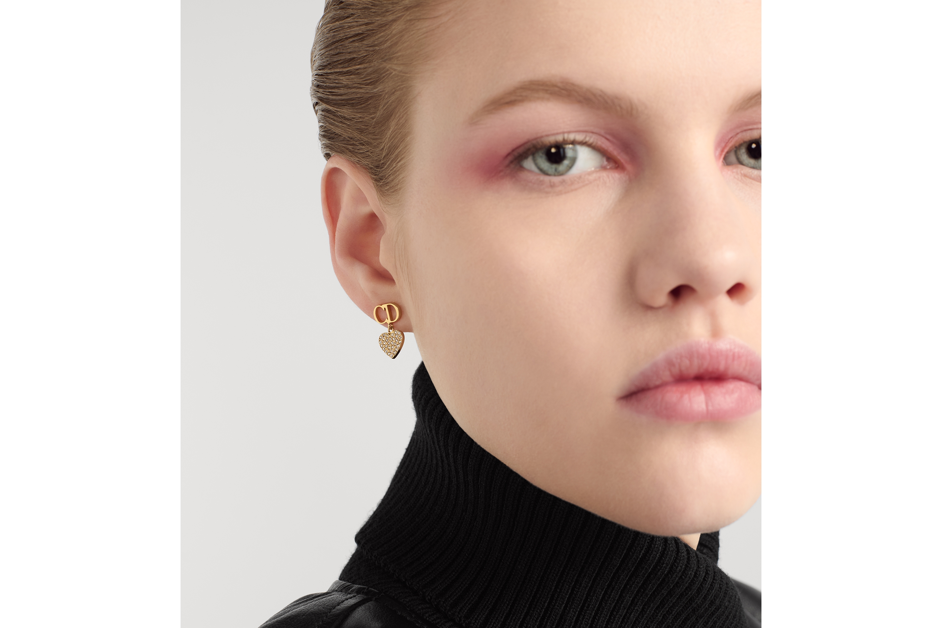 look_image_alt_prefix Clair D Lune 耳环 金色饰面金属和银色调晶体装饰 E07