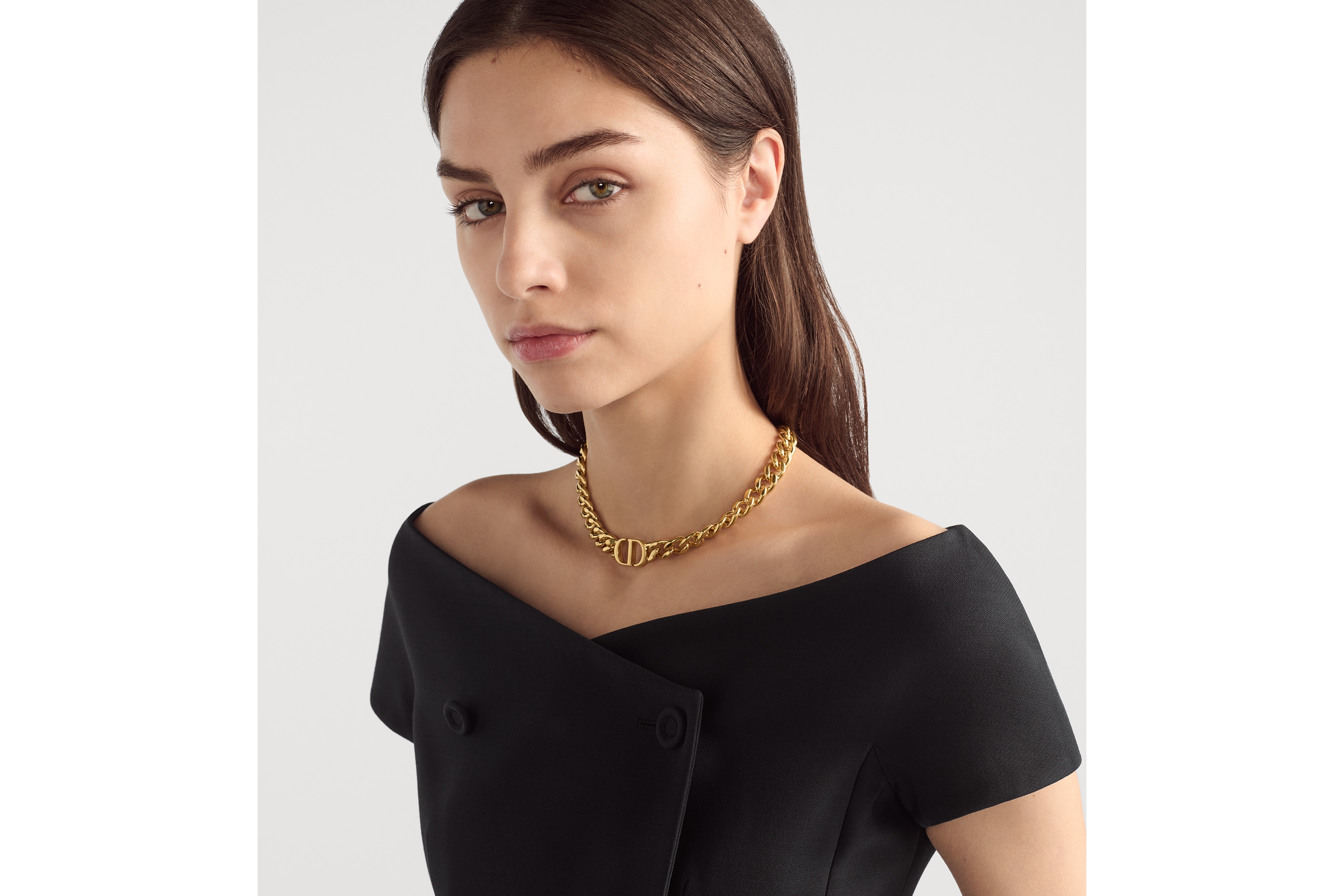 30 Montaigne 短项链金色饰面金属| DIOR