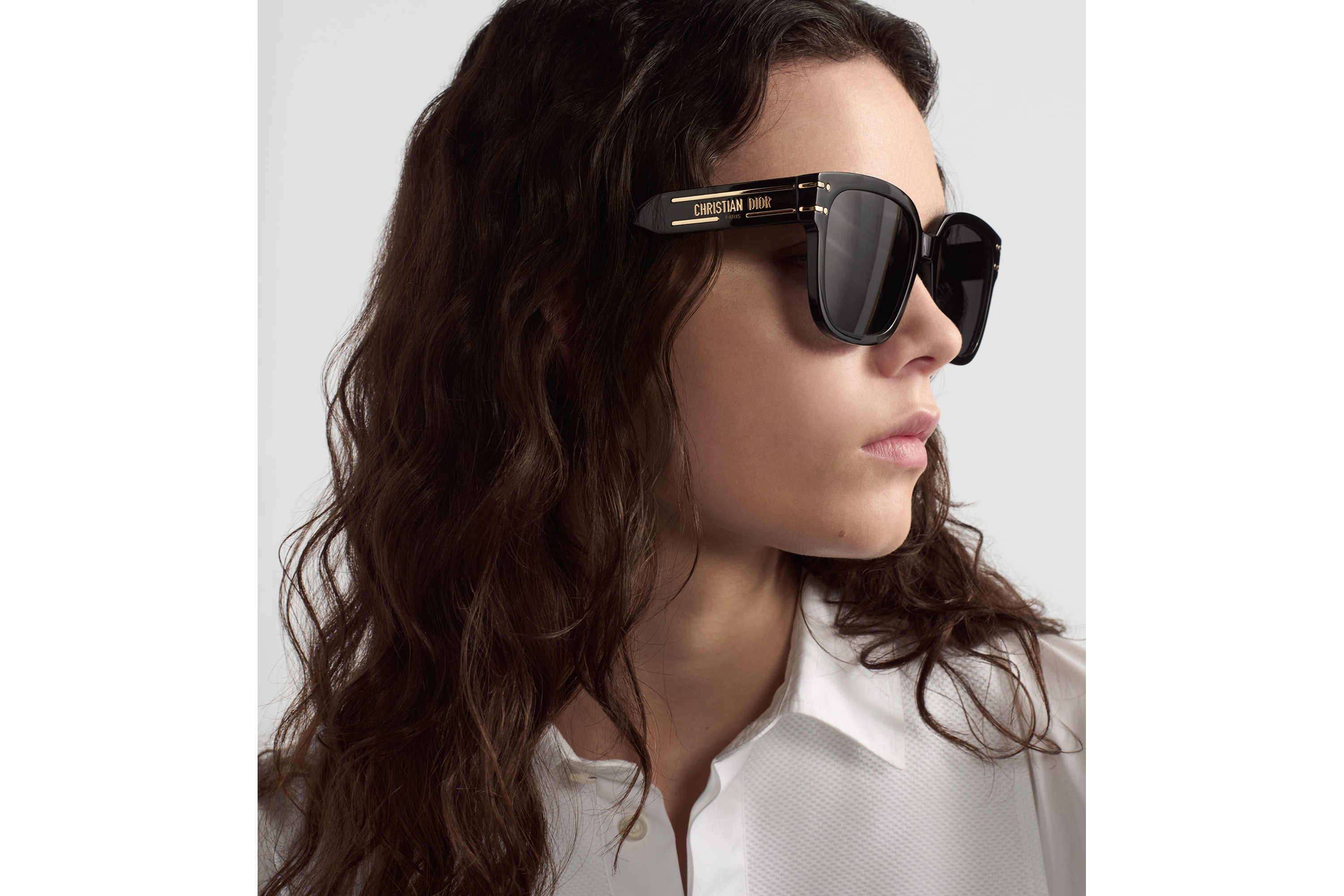 DiorSignature S7F 太阳眼镜 黑色正方形镜框 E08