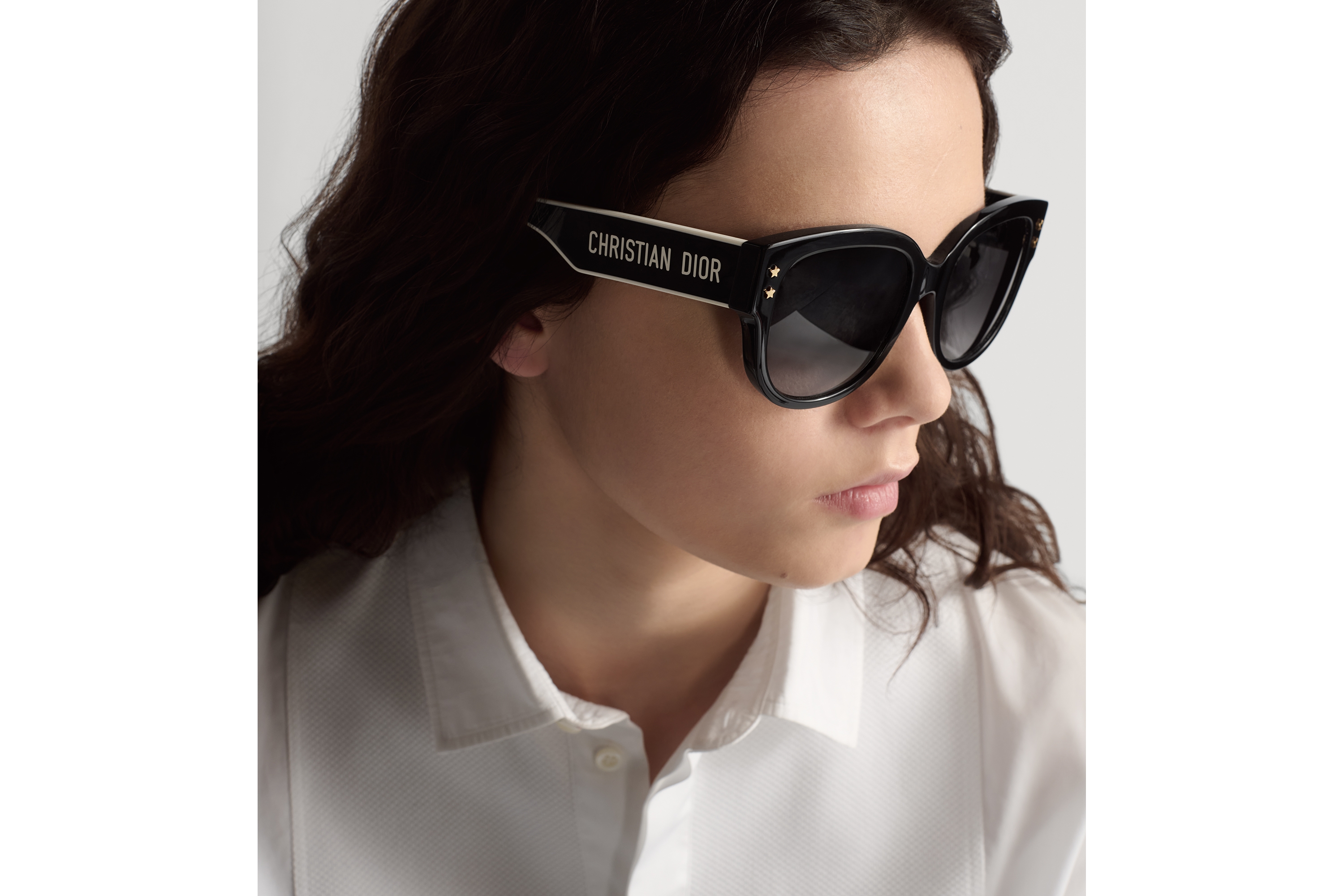 look_image_alt_prefix DiorPacific B2F 太阳眼镜 黑色蝴蝶形镜框 E08