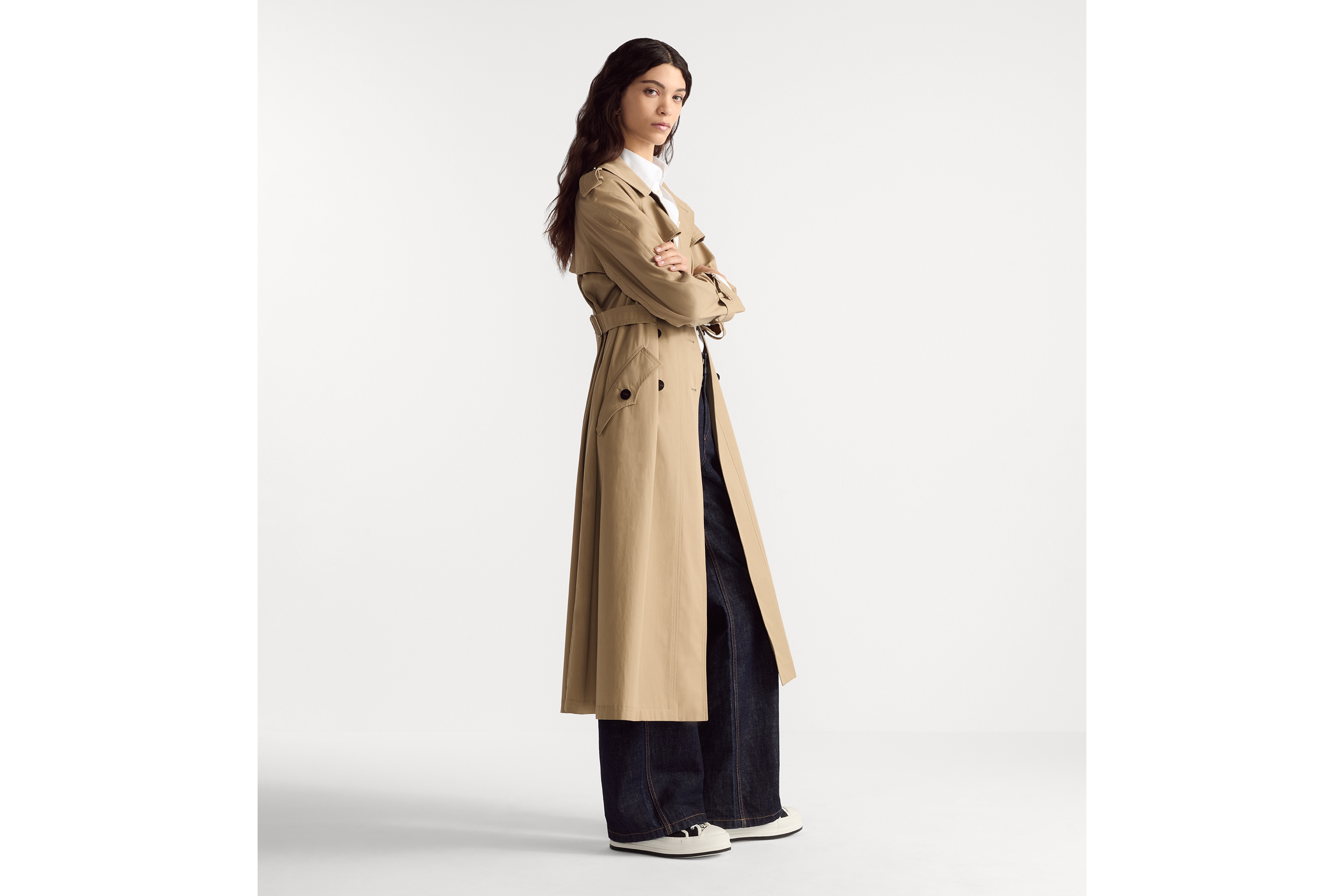 look_image_alt_prefix 风衣 米色棉质华达呢 E02