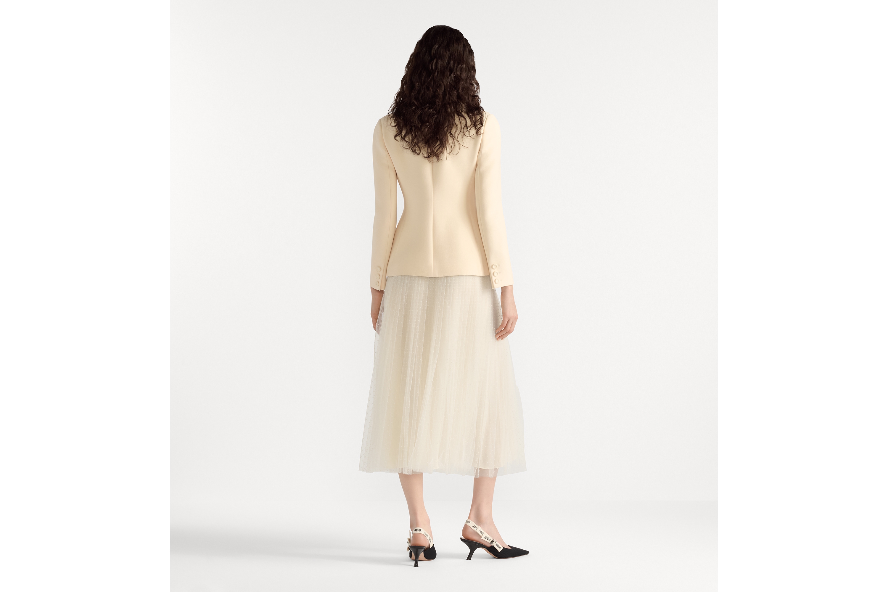 look_image_alt_prefix 30 Montaigne 单排扣经典西装外套 白色绵羊毛混纺面料 E03