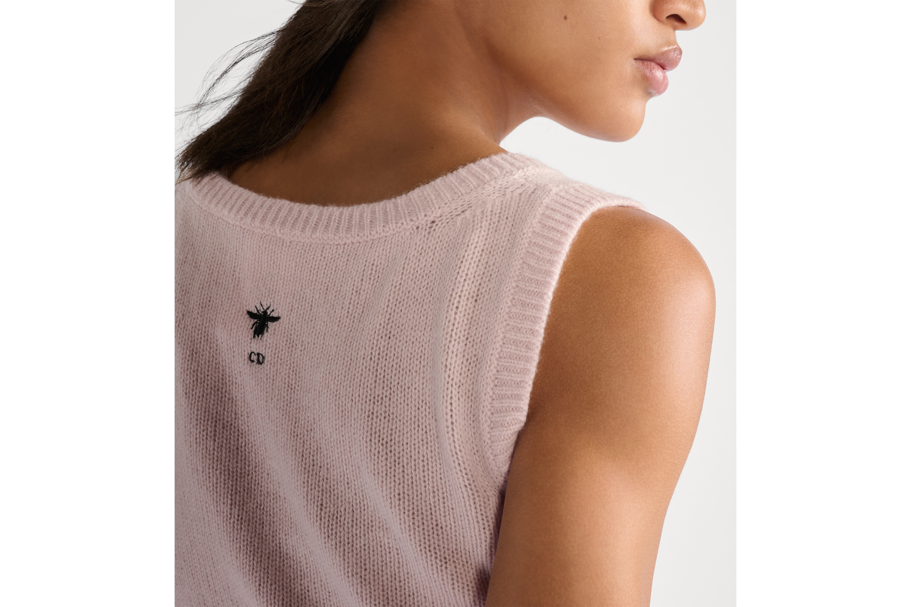 两件套 浅粉色山羊绒织物 E06