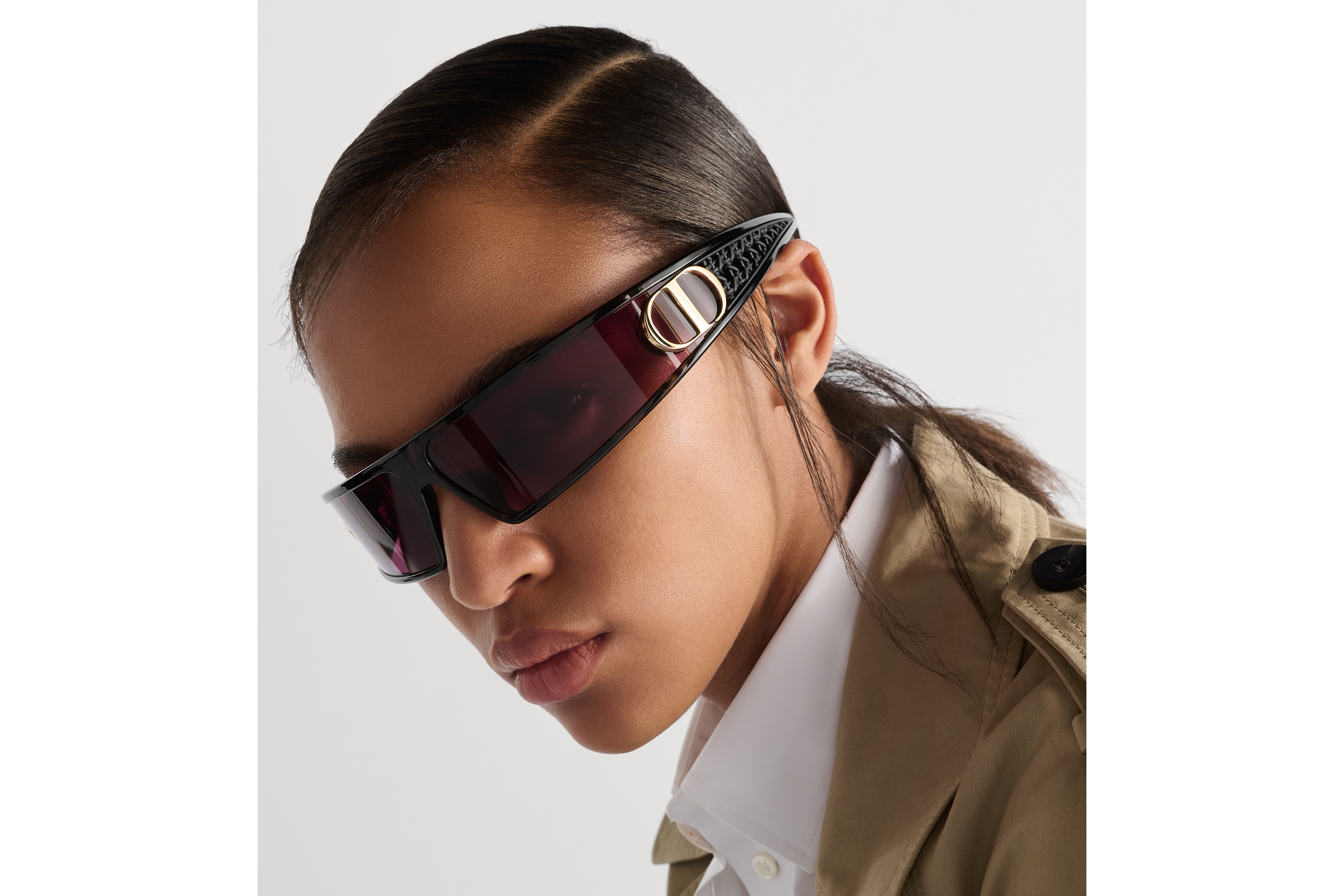 look_image_alt_prefix VeryDior M1U 太阳眼镜 深棕色玳瑁效果眼罩式镜架 E08