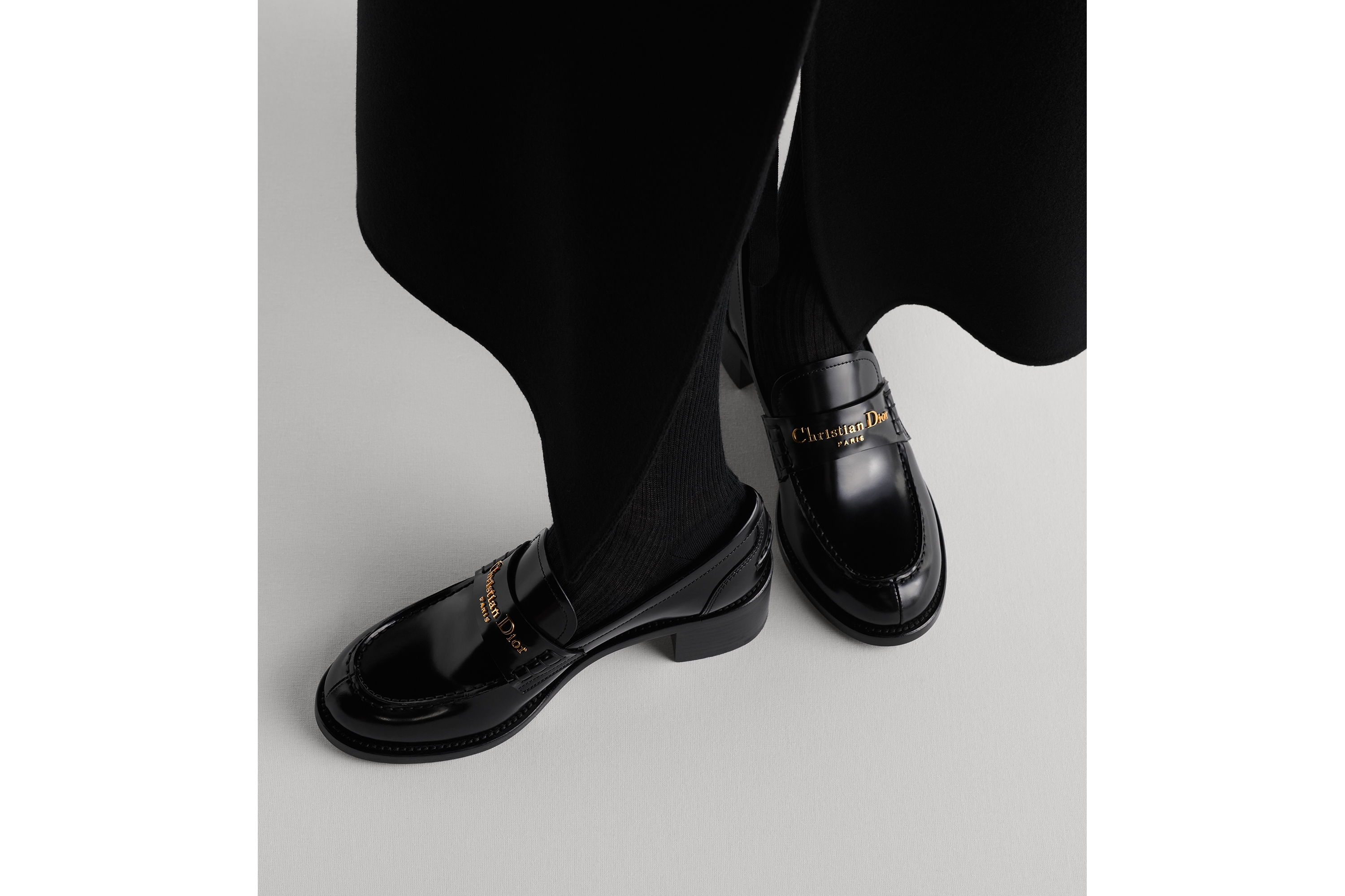 Dior Boy 高跟鞋 黑色光面牛皮革 E15