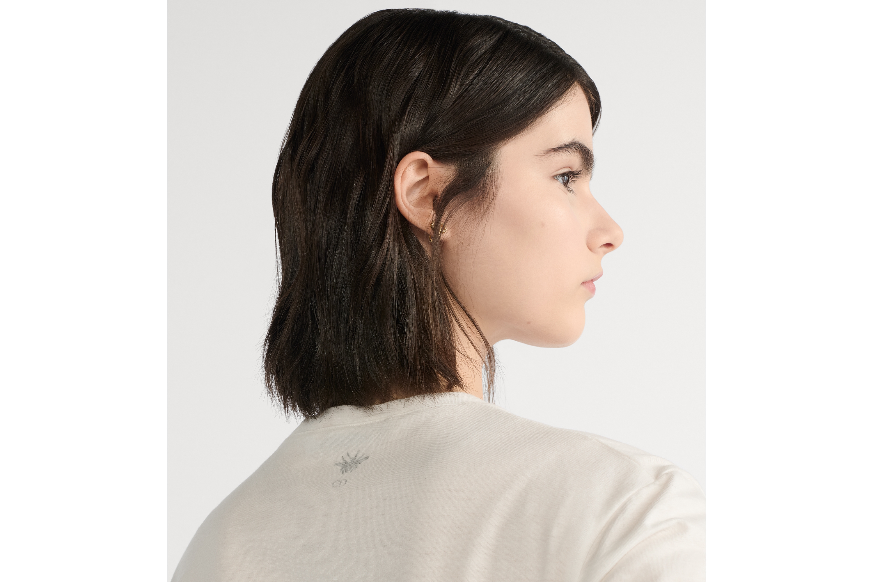 look_image_alt_prefix Clair D Lune 夹式耳环 金色饰面金属和白色仿水晶装饰 E09