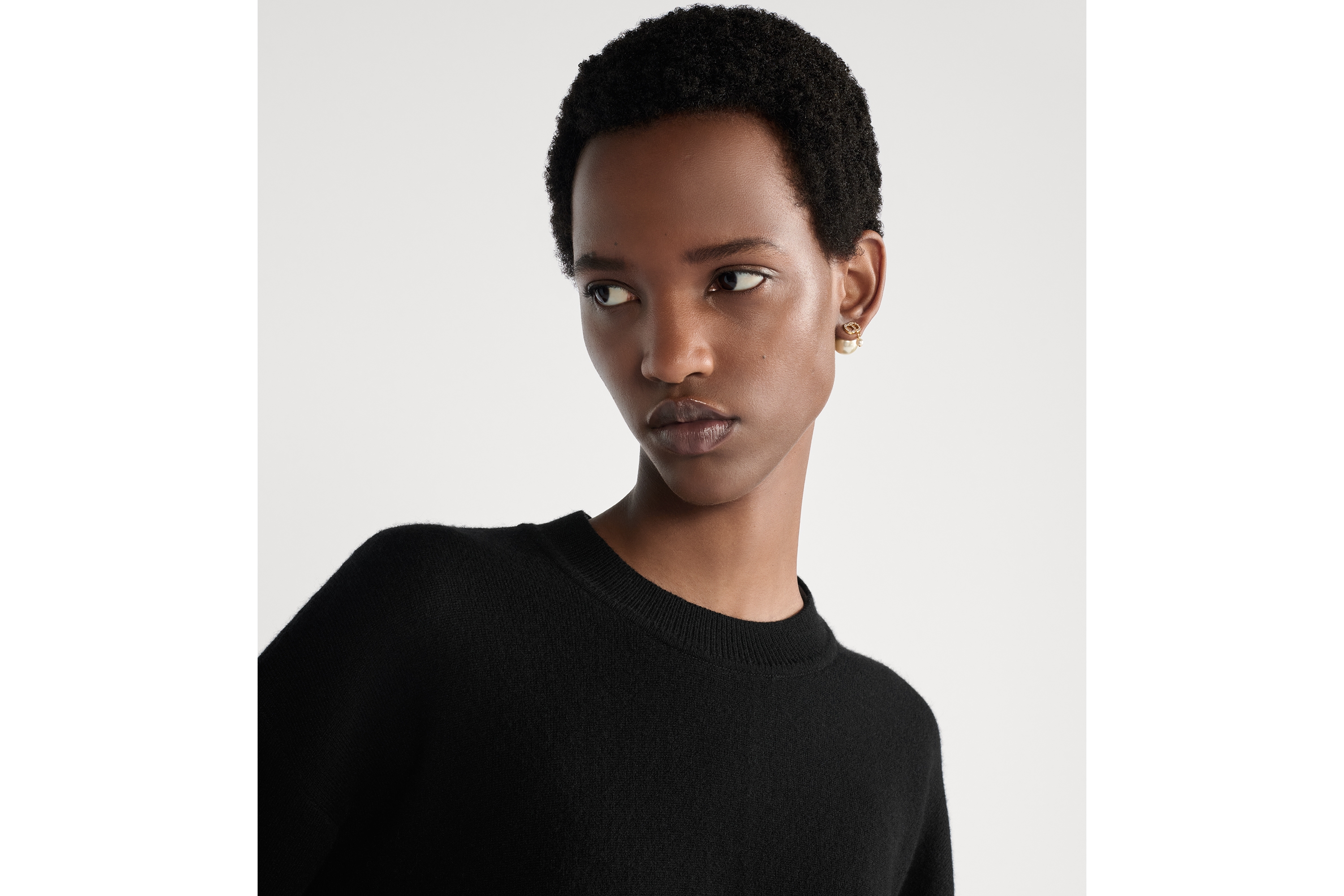 look_image_alt_prefix 宽松针织衫 黑色山羊绒混纺面料 J'Adior 8 字样 E12