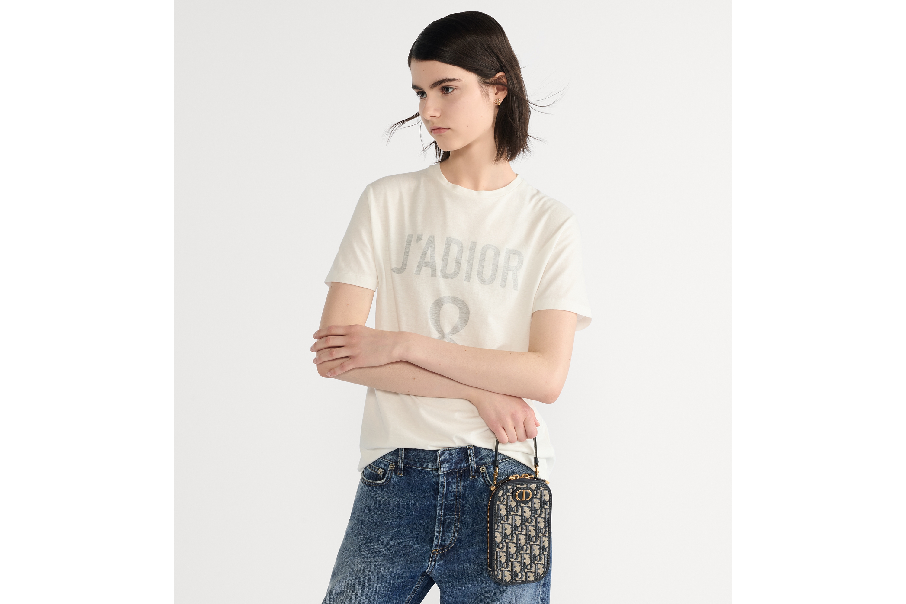 look_image_alt_prefix 30 Montaigne Call'in Dior 手机袋 蓝色 Oblique 印花面料 E05