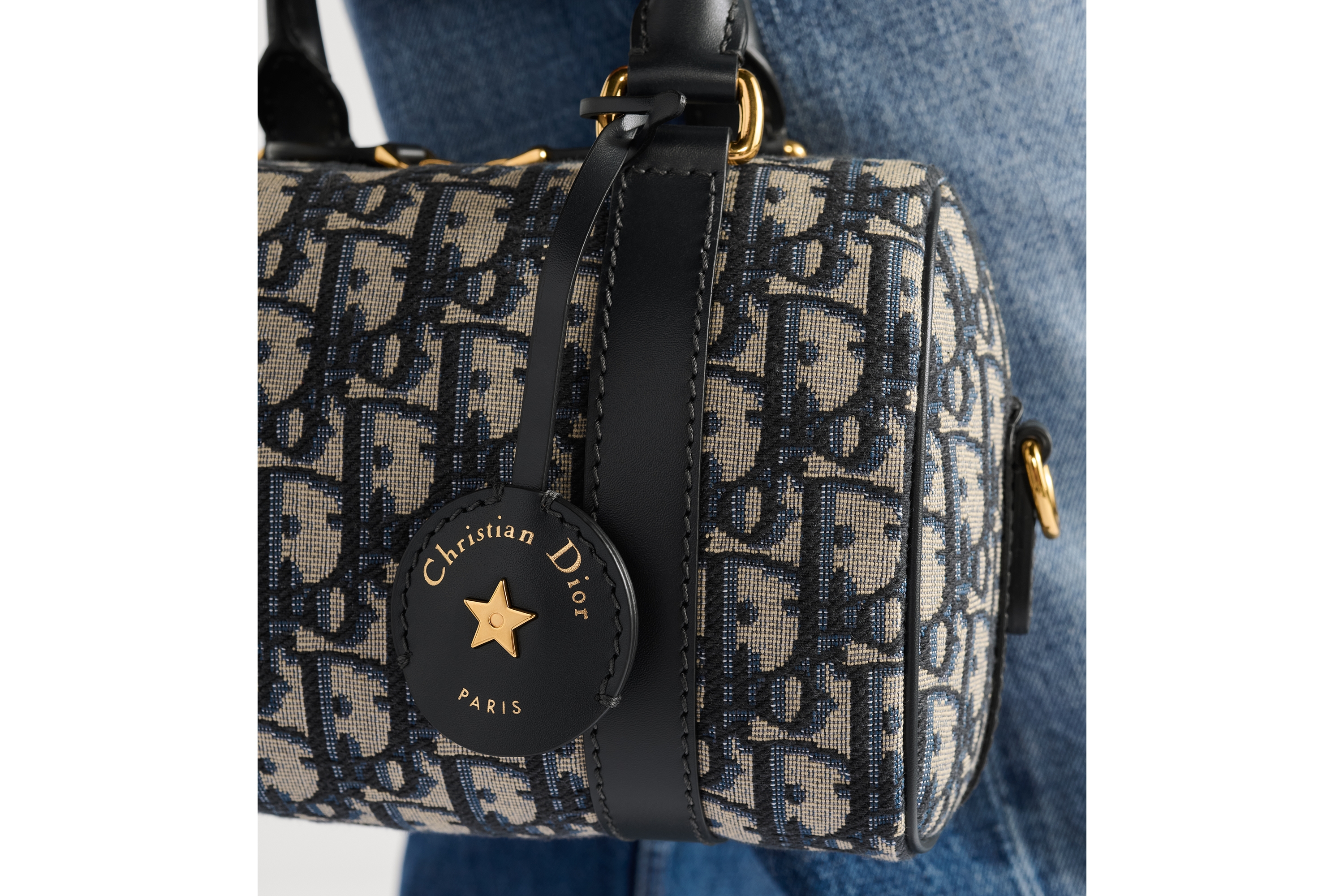 look_image_alt_prefix Soft Dior Groove 20 手袋 蓝色 Oblique 印花面料 E17