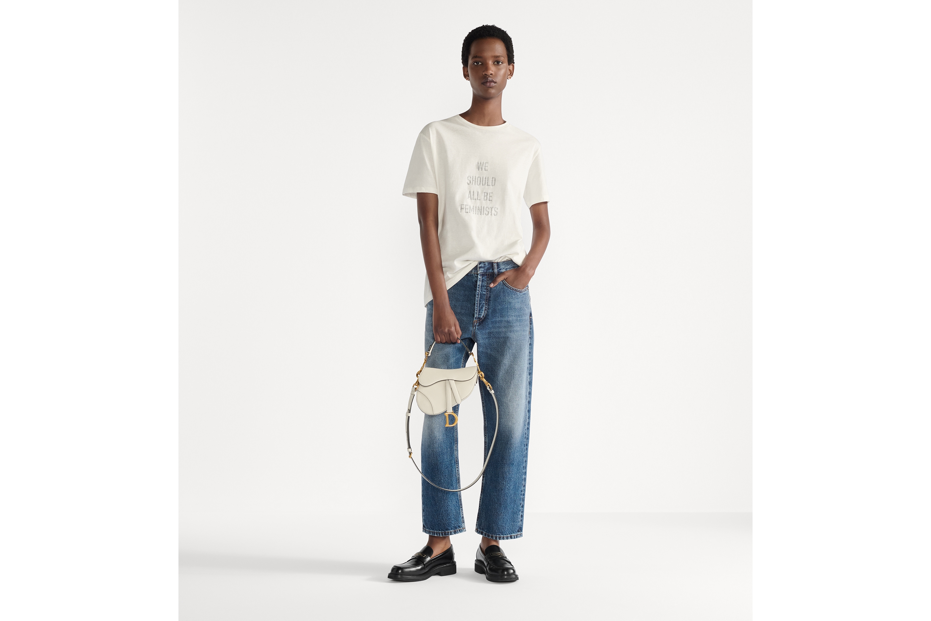 look_image_alt_prefix 迷你马鞍包（附肩带） 奶白色粒面牛皮革 E01