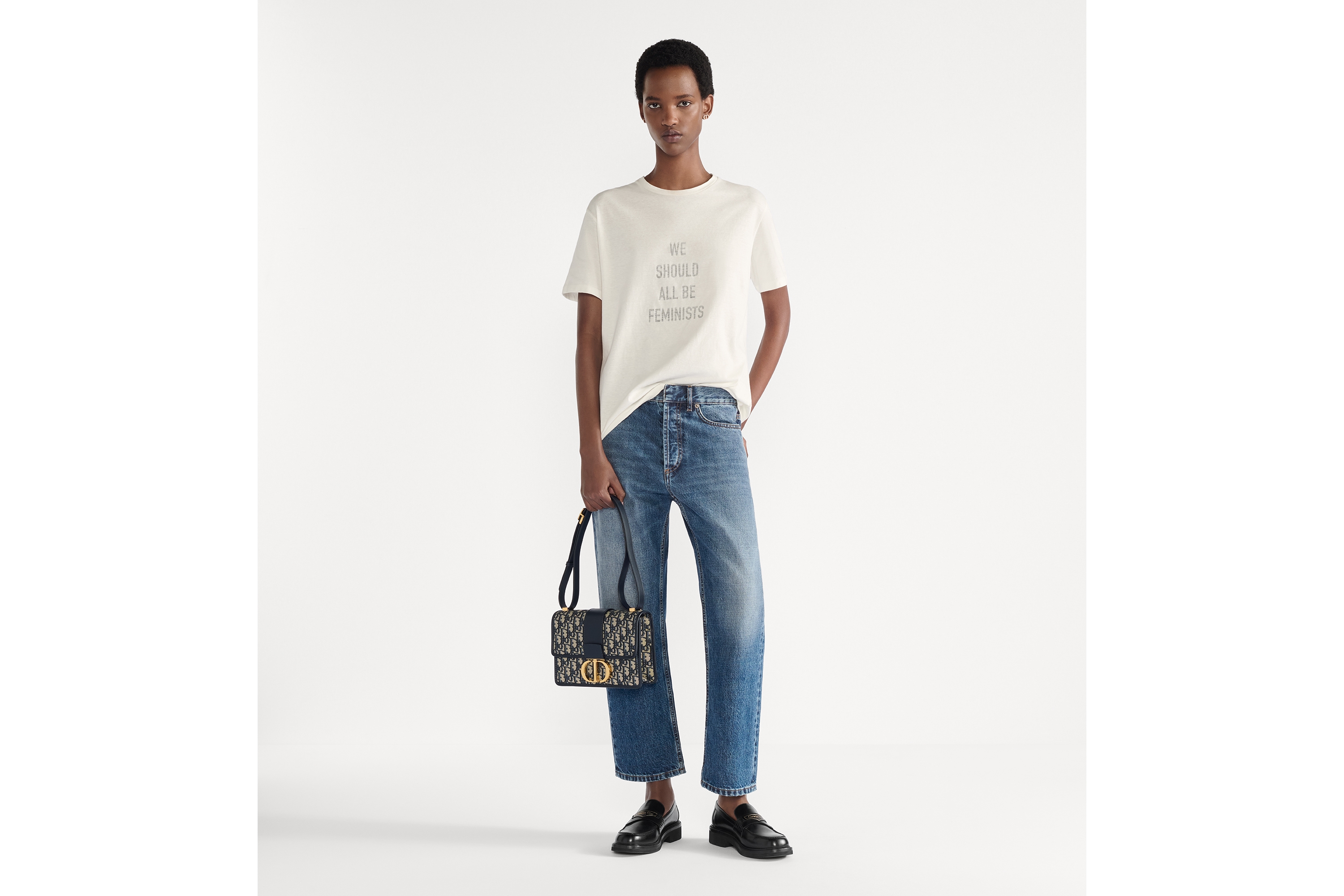 look_image_alt_prefix 30 Montaigne 手袋 蓝色 Oblique 印花面料 E01