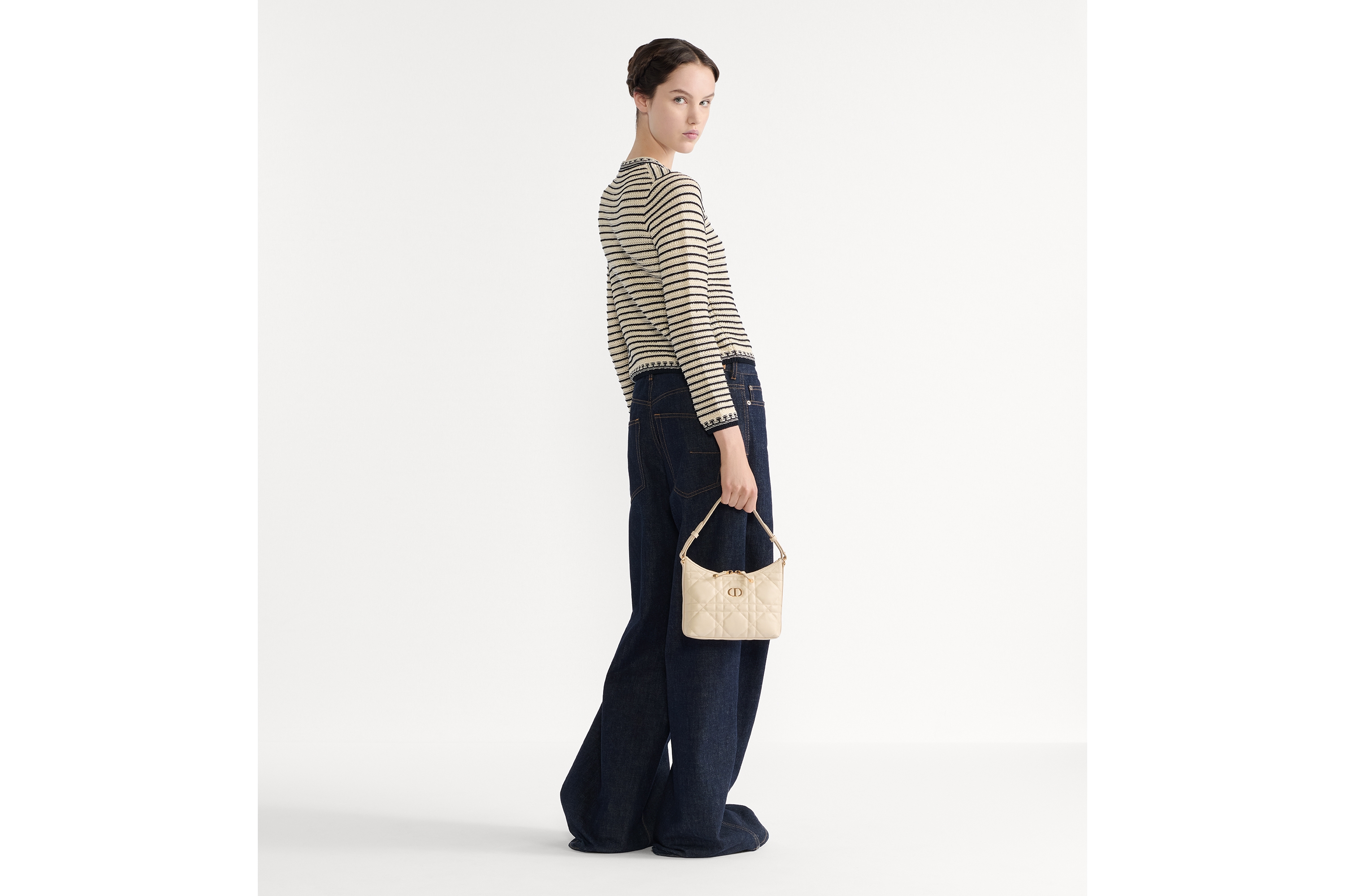 look_image_alt_prefix Miss Caro 迪奥之爱迷你链条手袋 浅米色羊皮革超大藤格纹 E03