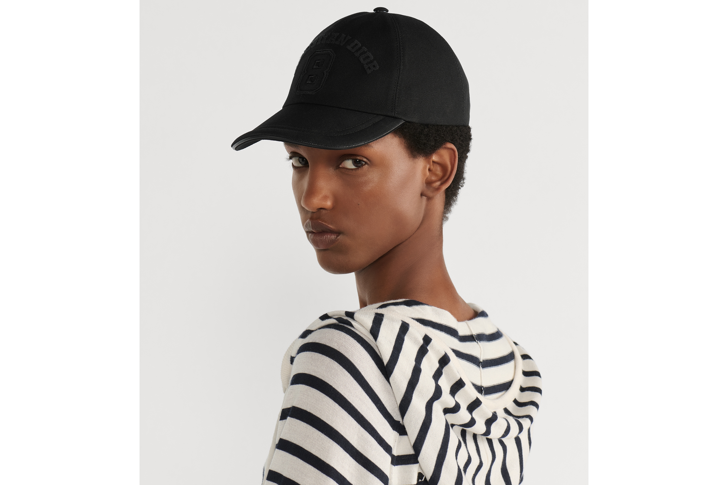 D-Player 帽子 黑色棉质面料 E07