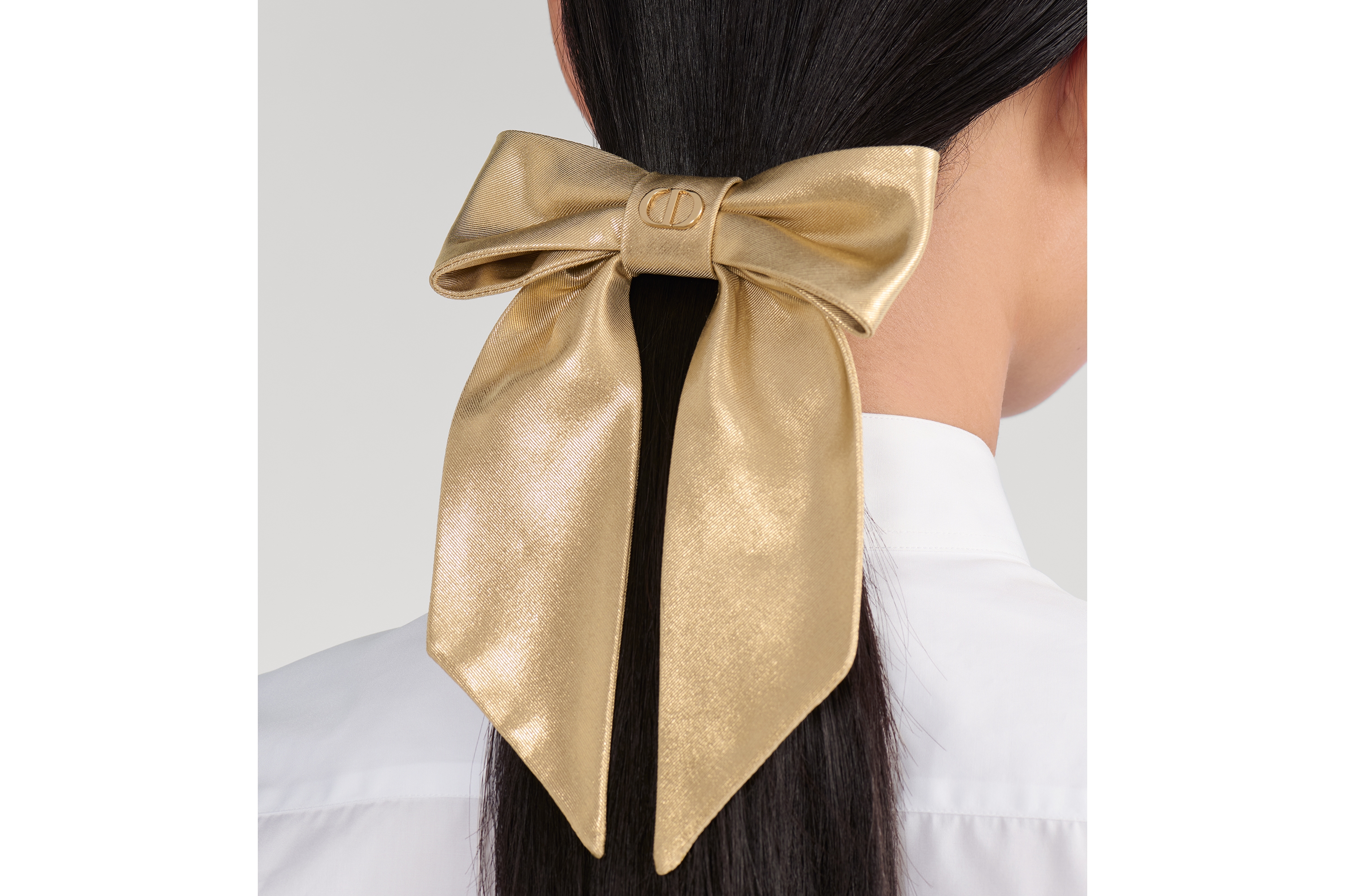 大号 Dior Twist 蝴蝶结 金色调层压科技面料 E09