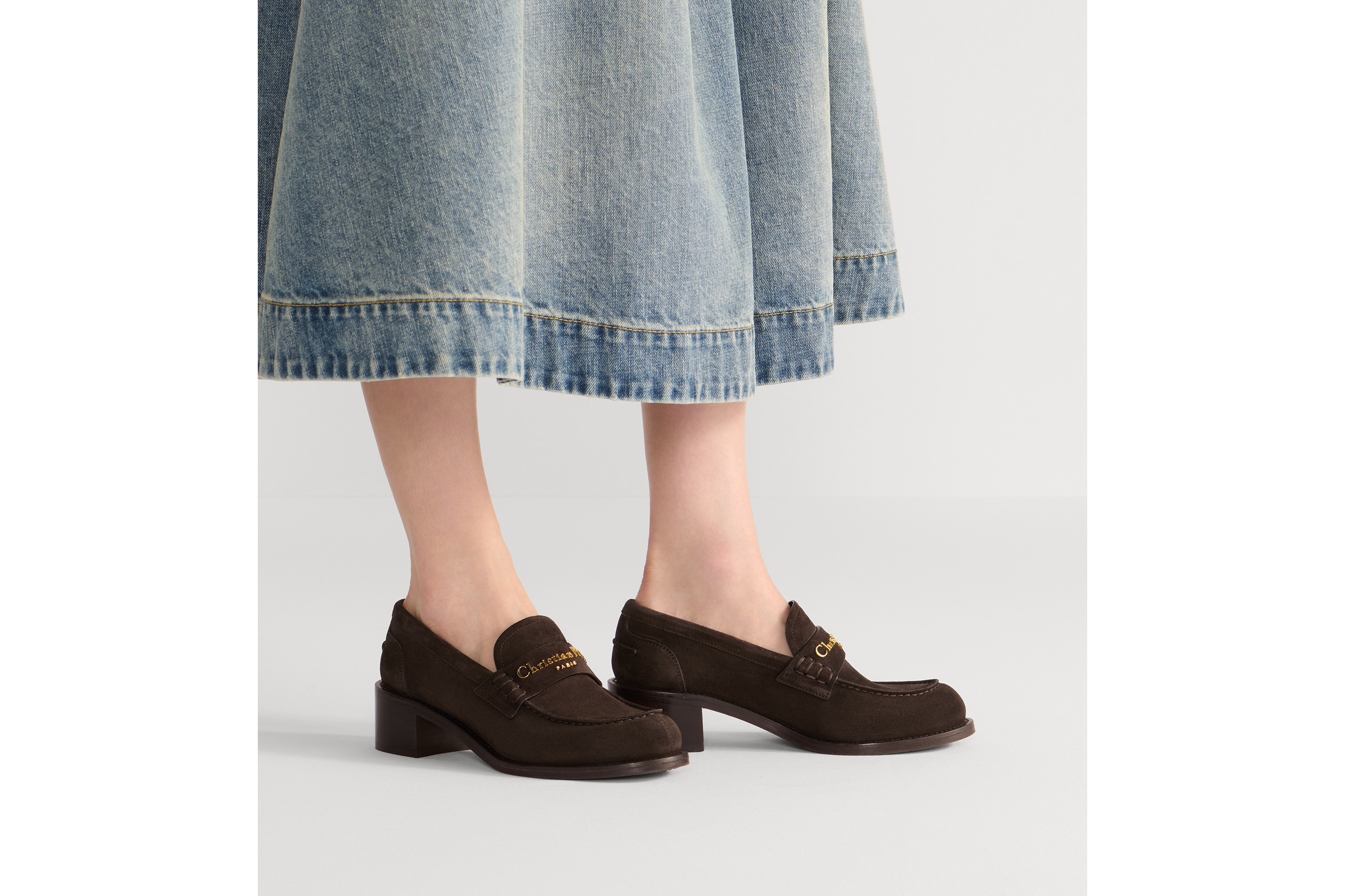 Dior Boy 高跟鞋 深巧克力棕绒面牛皮革 E15