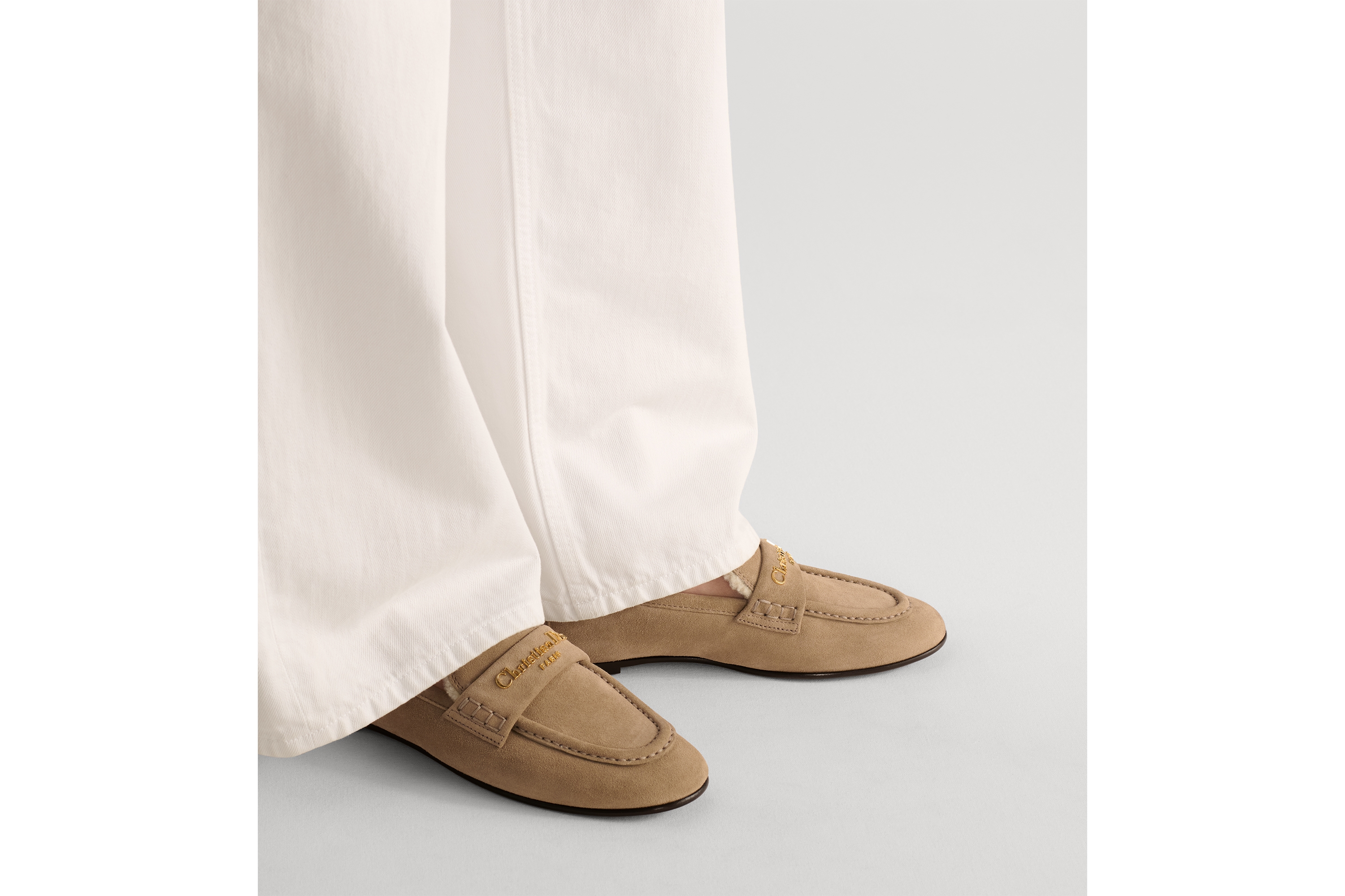 DiorAlps Dior Boy 乐福鞋 绳米色绒面牛皮革 E15