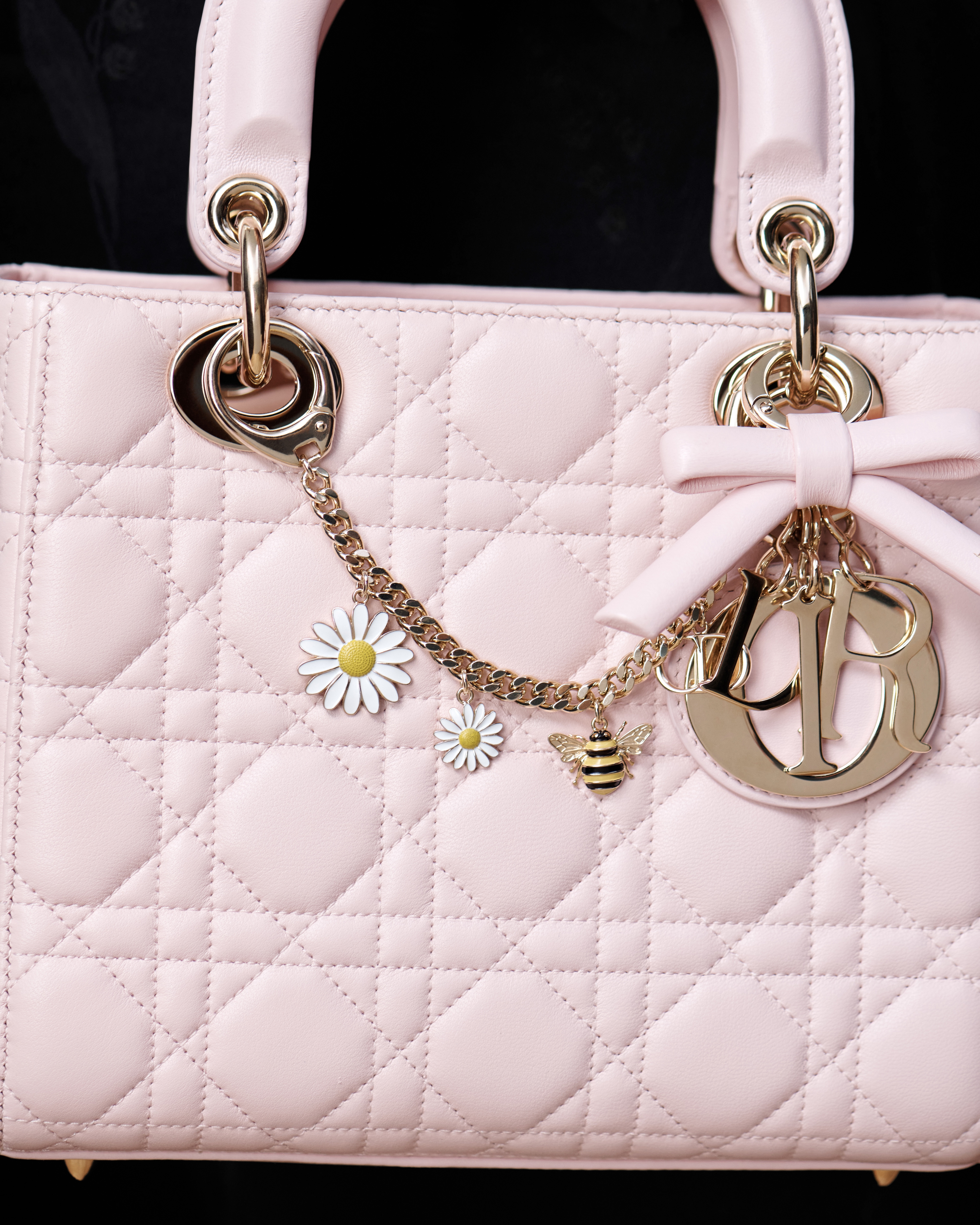 look_image_alt_prefix Dior Daisy 手袋吊饰 金色饰面金属和多色涂漆装饰 E17