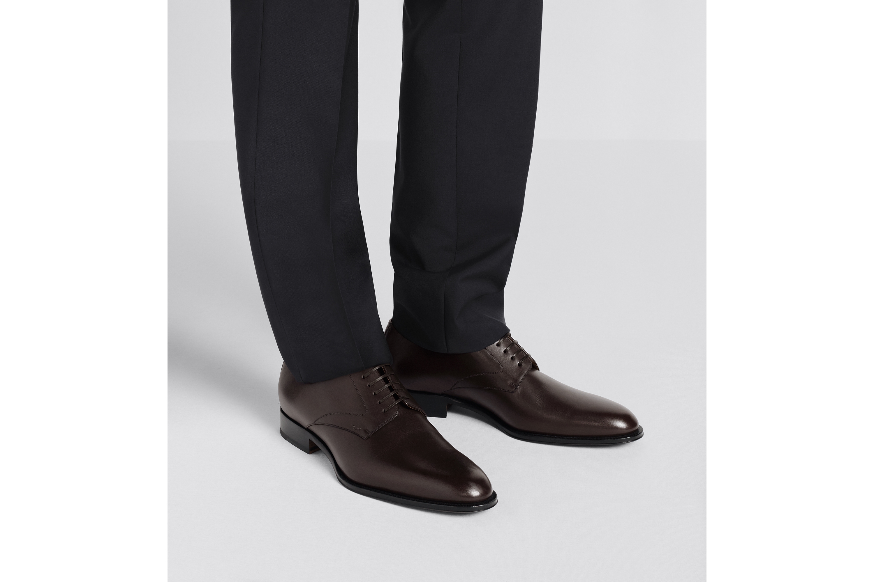 Dior Timeless 德比鞋 深棕色光滑牛皮革 E23