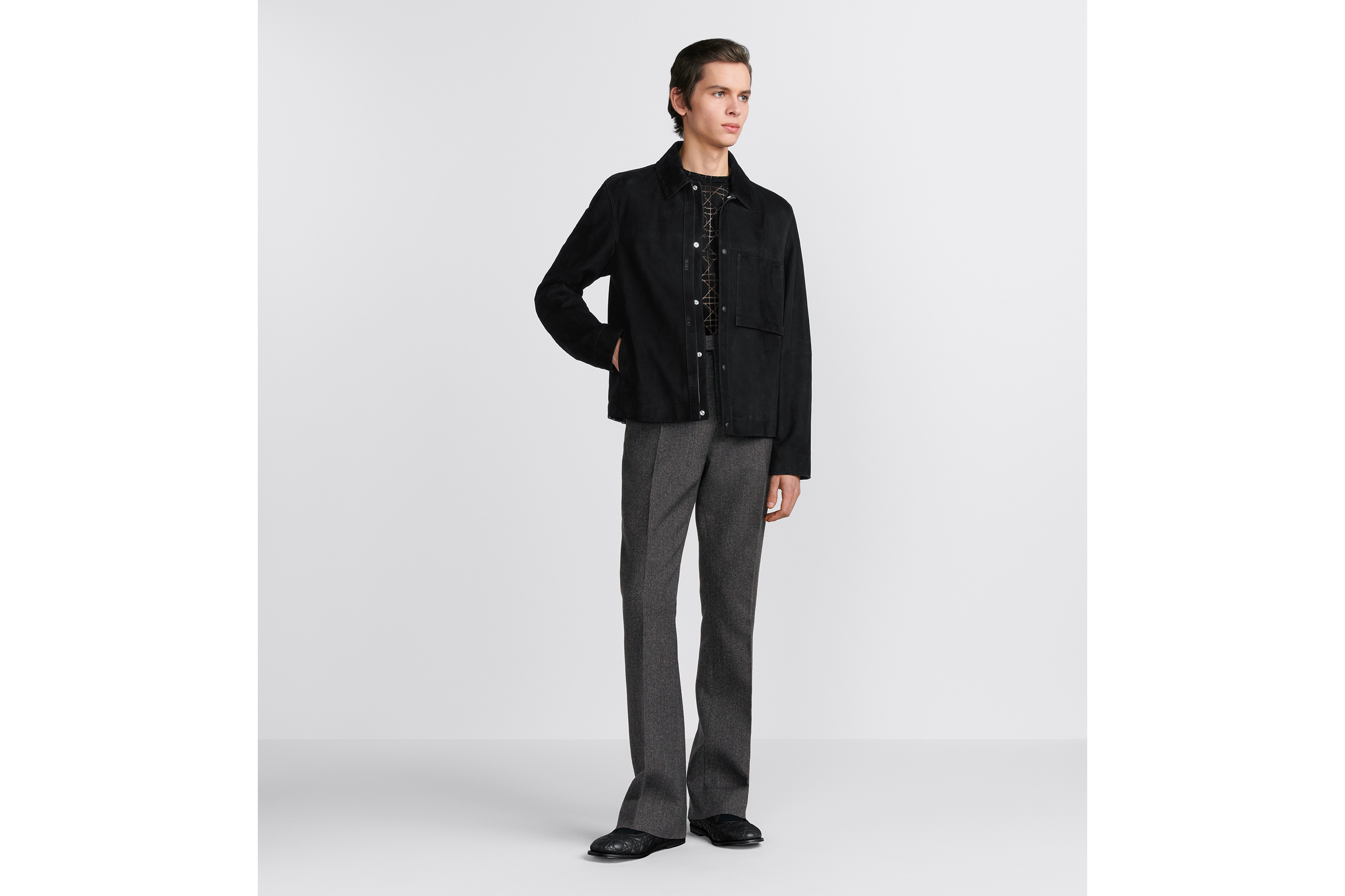 look_image_alt_prefix 外套 黑色绒面羊皮革 E02