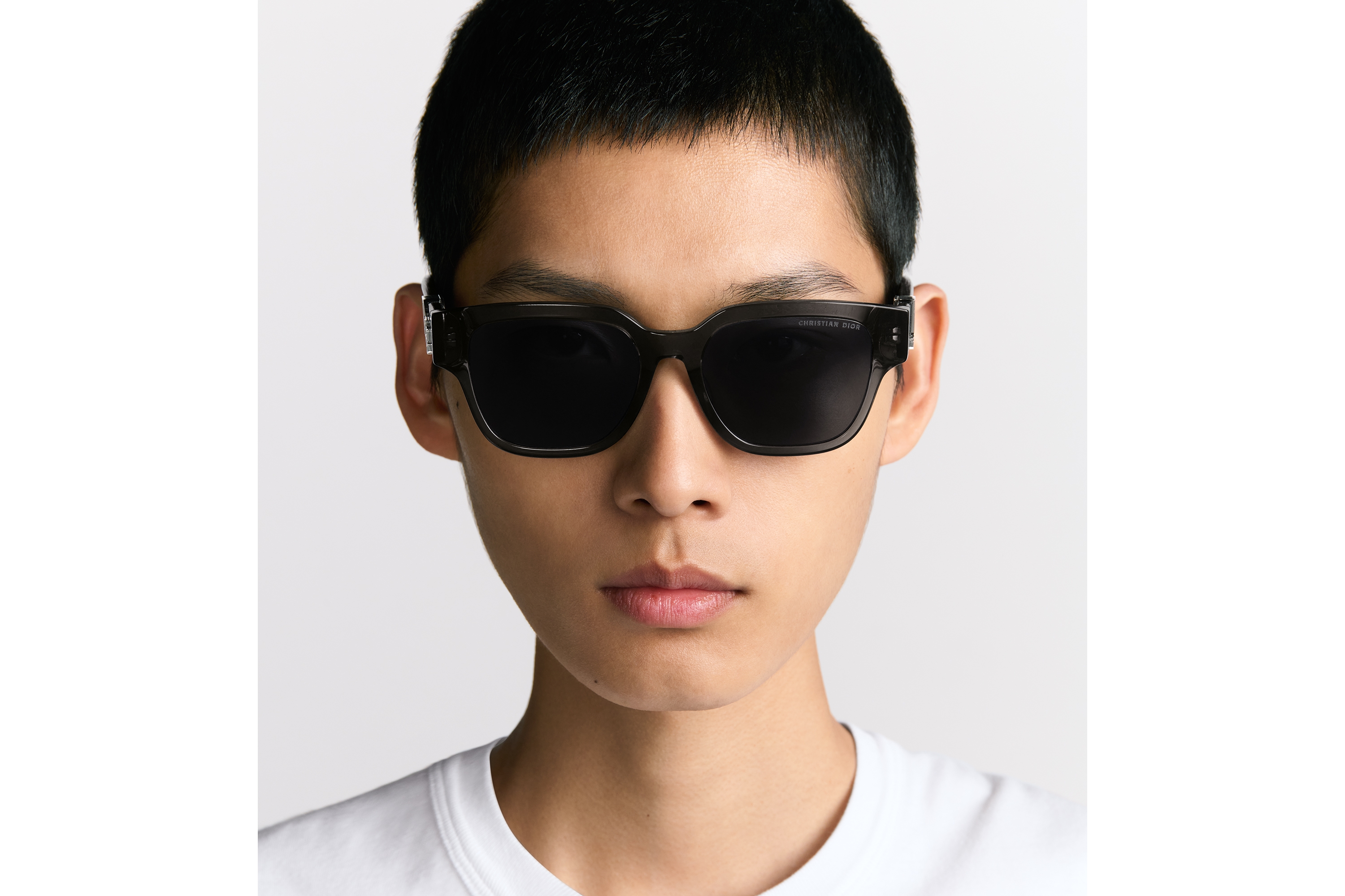 Dior Oblique S1F 太阳眼镜 黑色半透明正方形镜框 E29