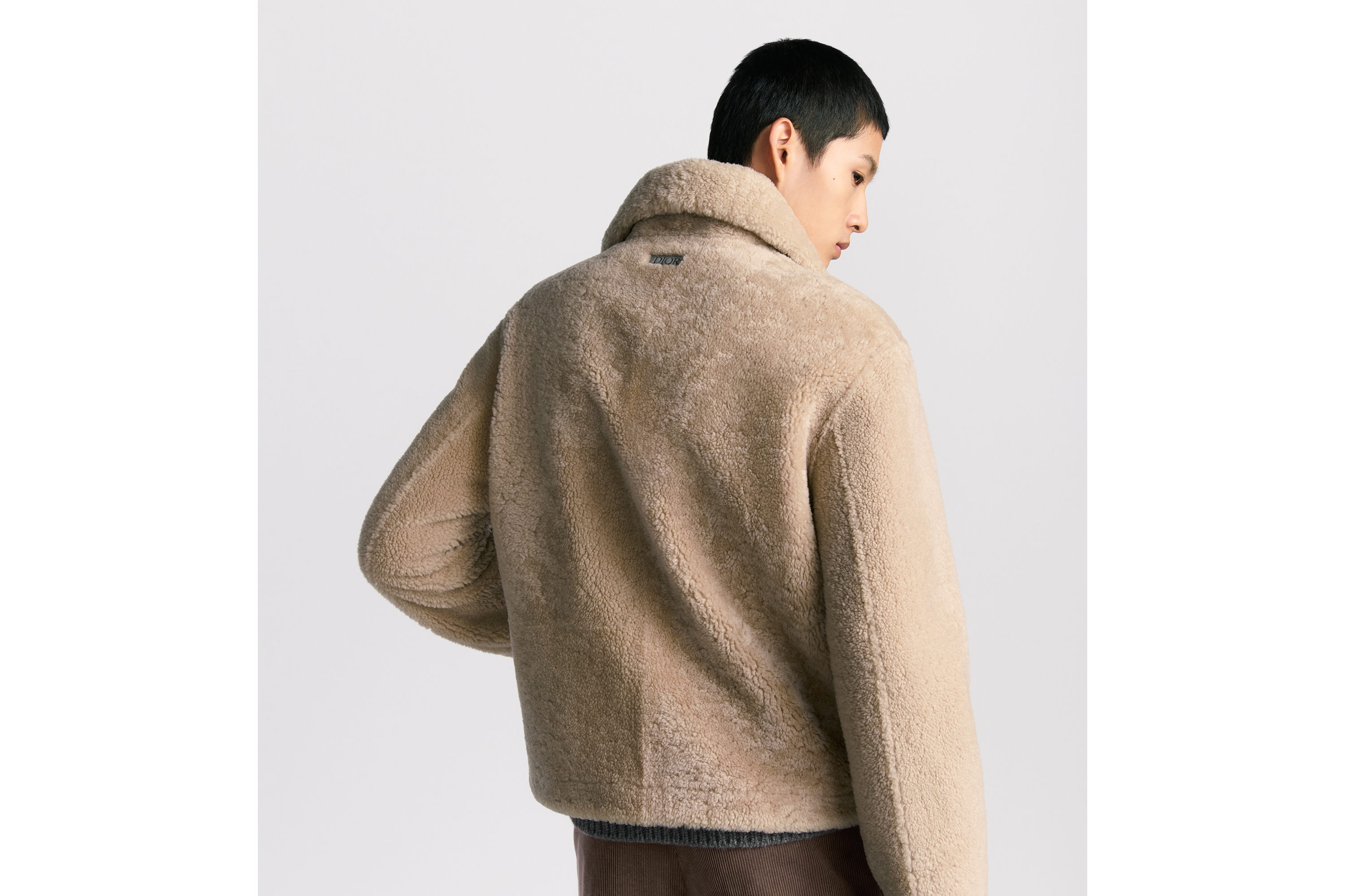 Dior Icons 短夹克 米色羊皮革皮毛一体 E03