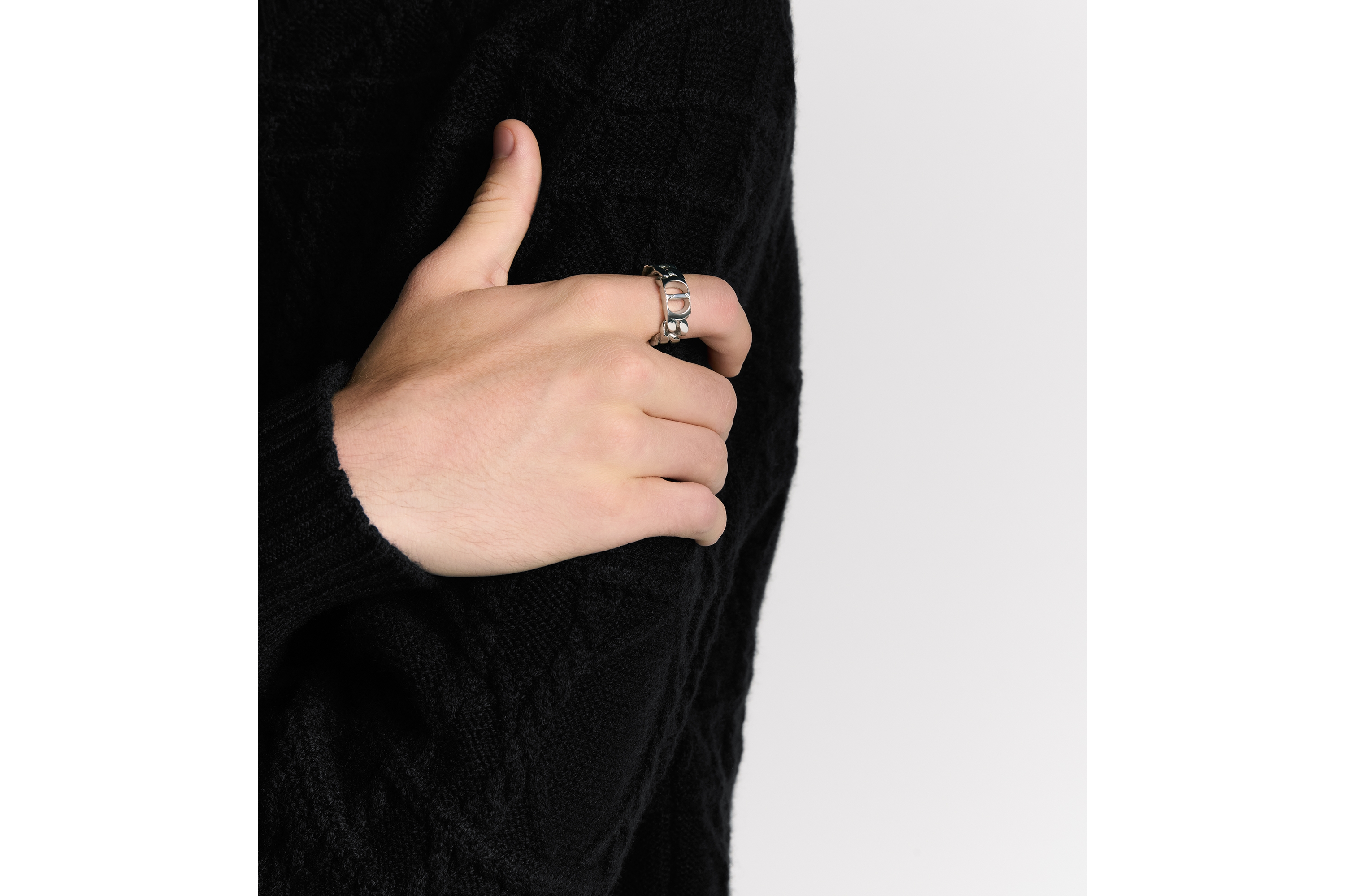 CD Icon 链环戒指 银质 E39