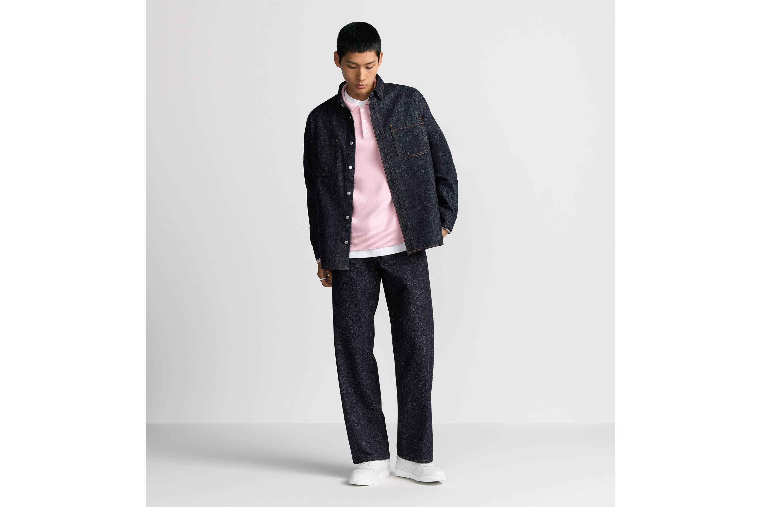 look_image_alt_prefix Dior Icons 外套衬衫 海军蓝色桑蚕丝斜纹面料 E02