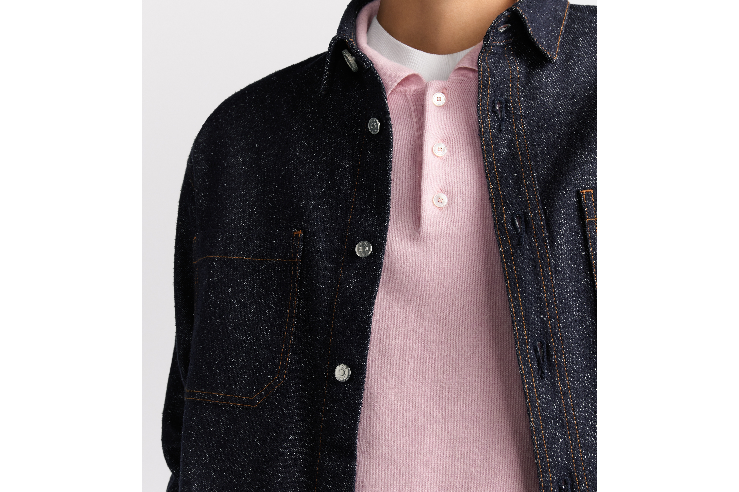 look_image_alt_prefix Dior Icons 外套衬衫 海军蓝色桑蚕丝斜纹面料 E04