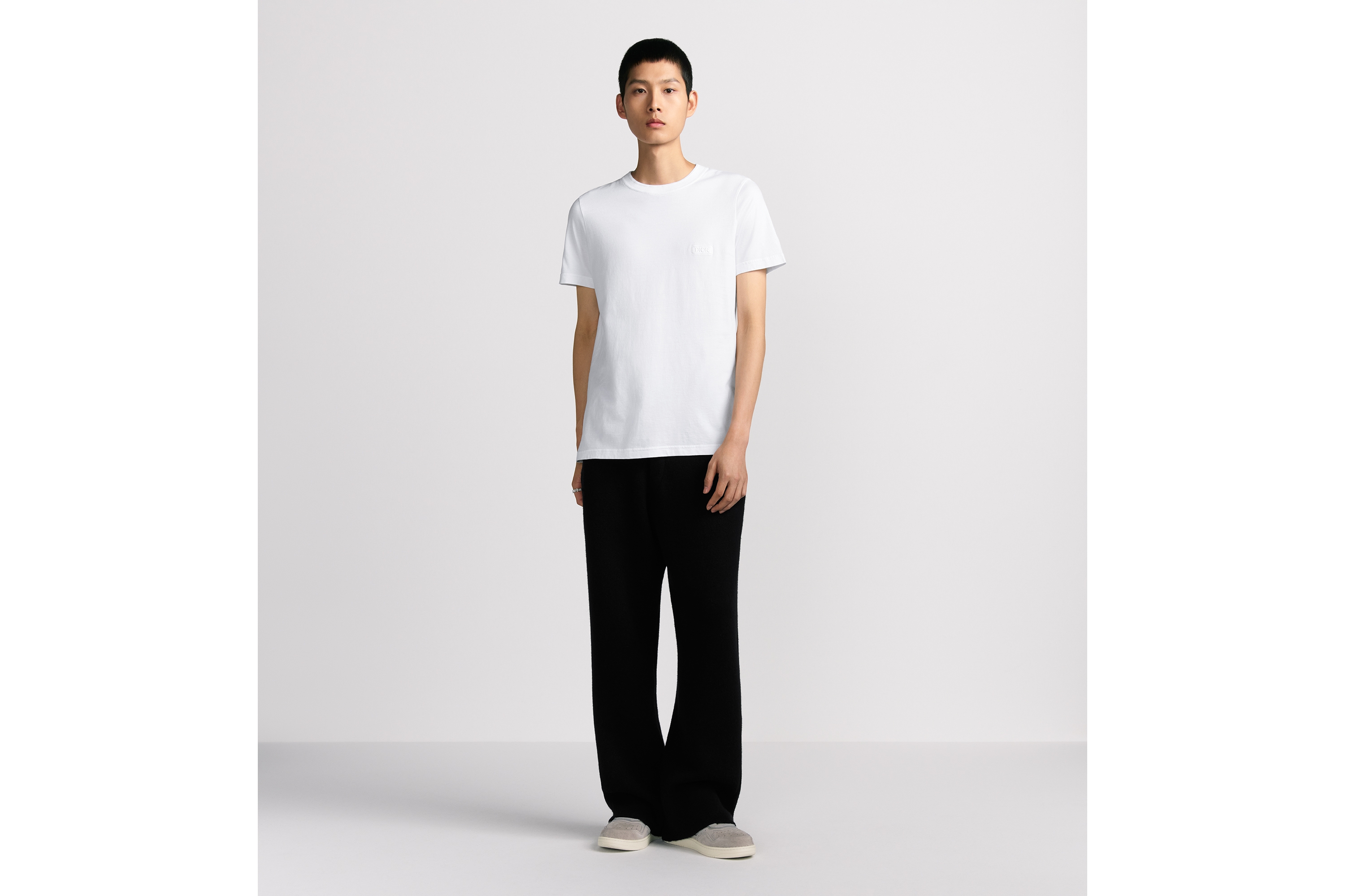 Dior Icons 常规版型 T 恤 白色海岛棉质平纹针织面料 E08