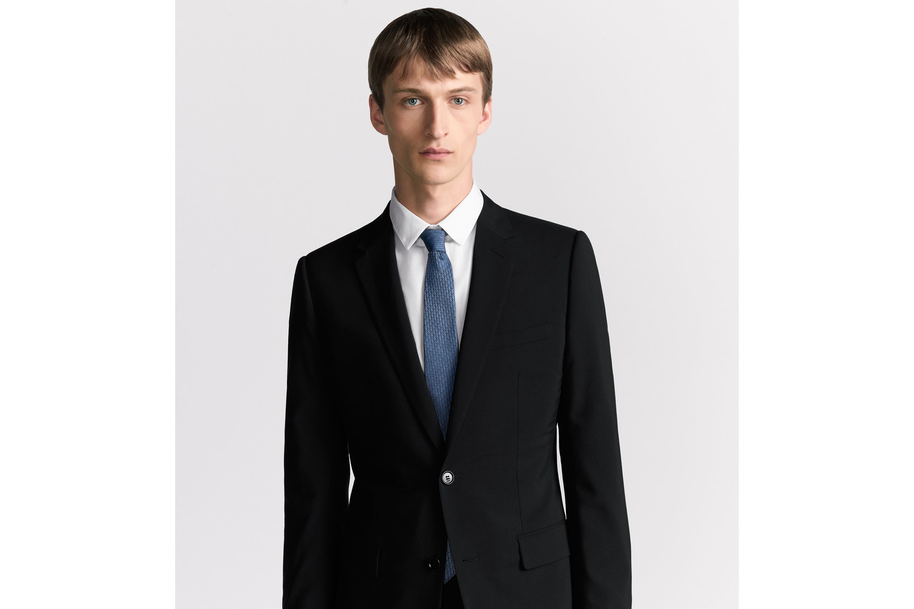 Dior 印花领带 蓝色桑蚕丝面料 Oblique 印花 E35