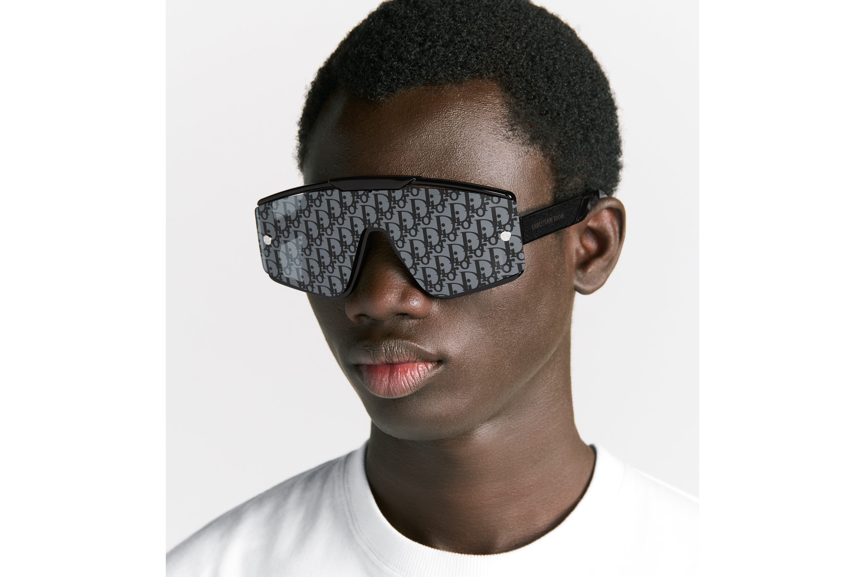 Diorxtrem MU 太阳眼镜 黑色镜框眼罩式可互换镜片 E30