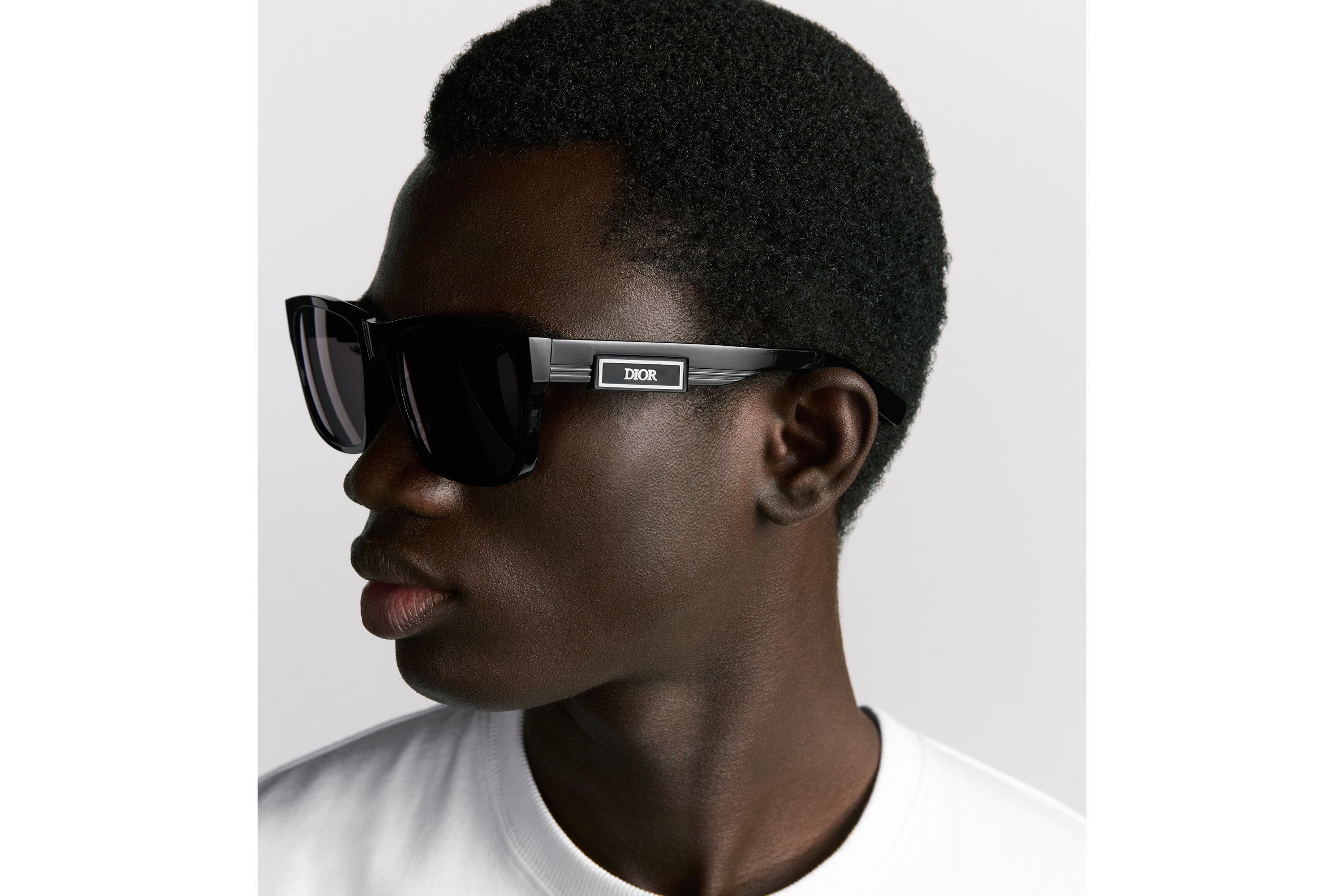 DiorB23 S2F 太阳眼镜 黑色方形镜框 E30