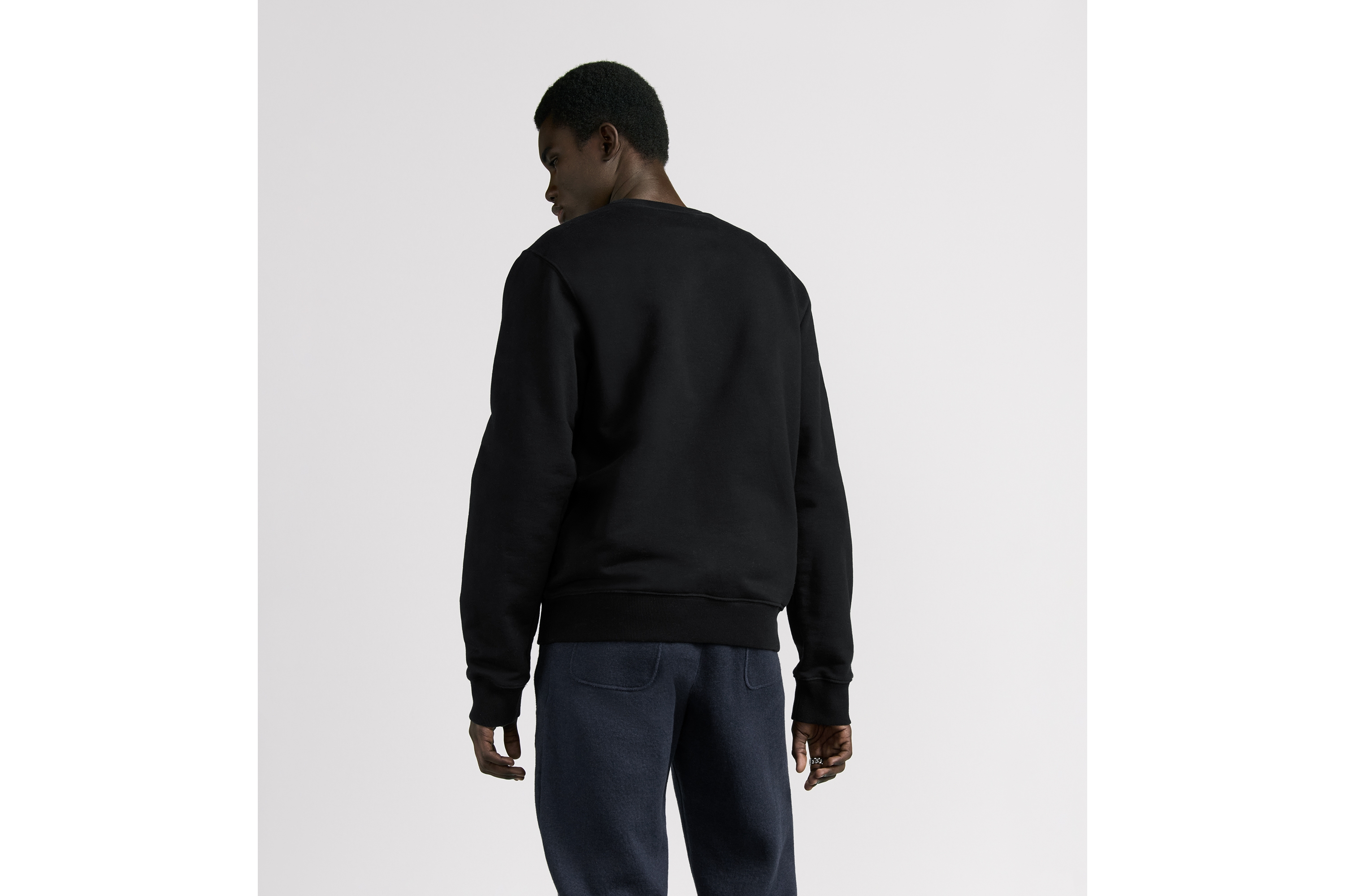 卫衣 黑色棉质起绒面料 CD Icon 刺绣 E09