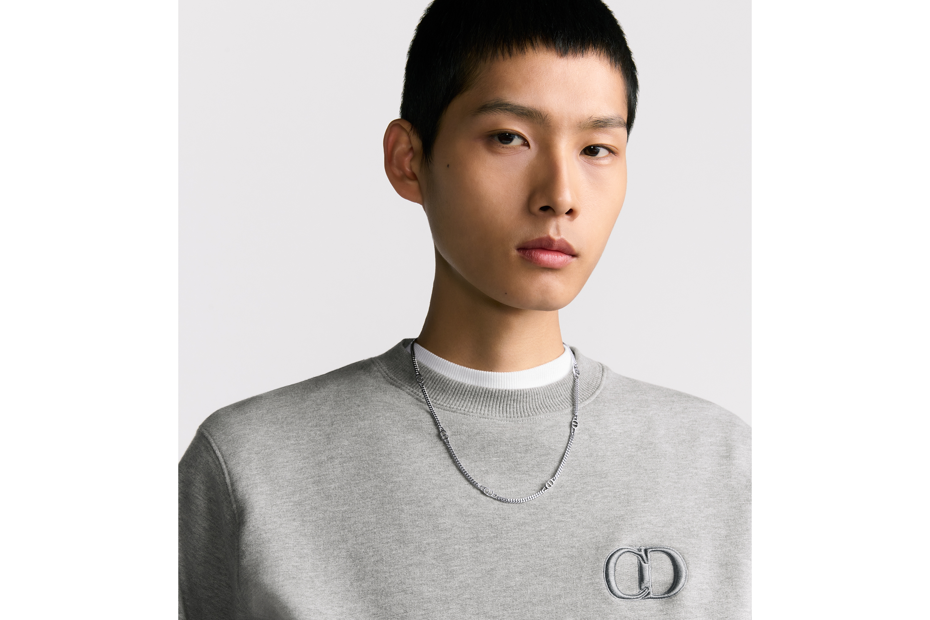 CD Icon 细链环项链 银质 E39