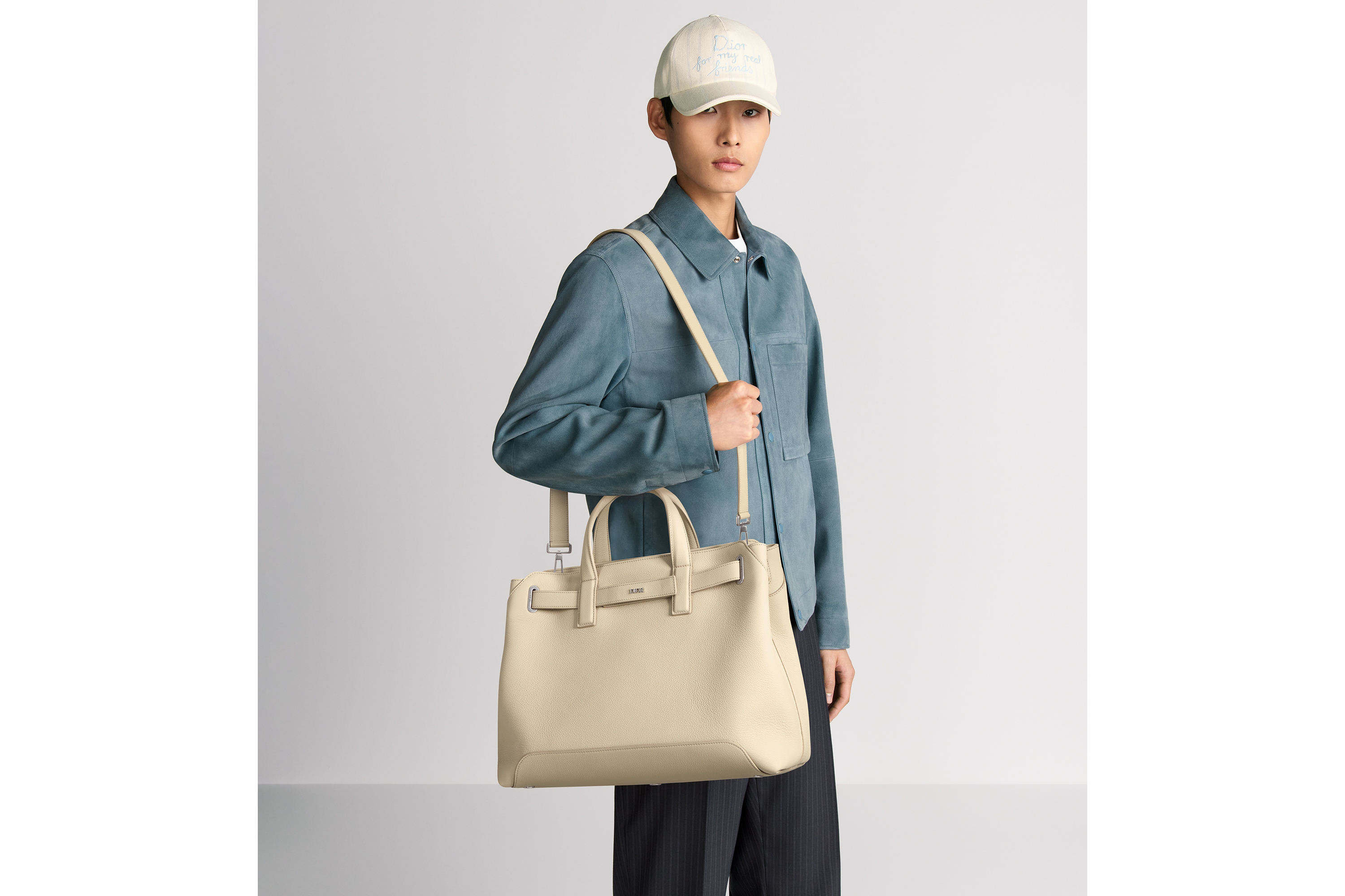 中号 Dior Normandie 手袋 米色 Dior Icons 牛皮革 E19