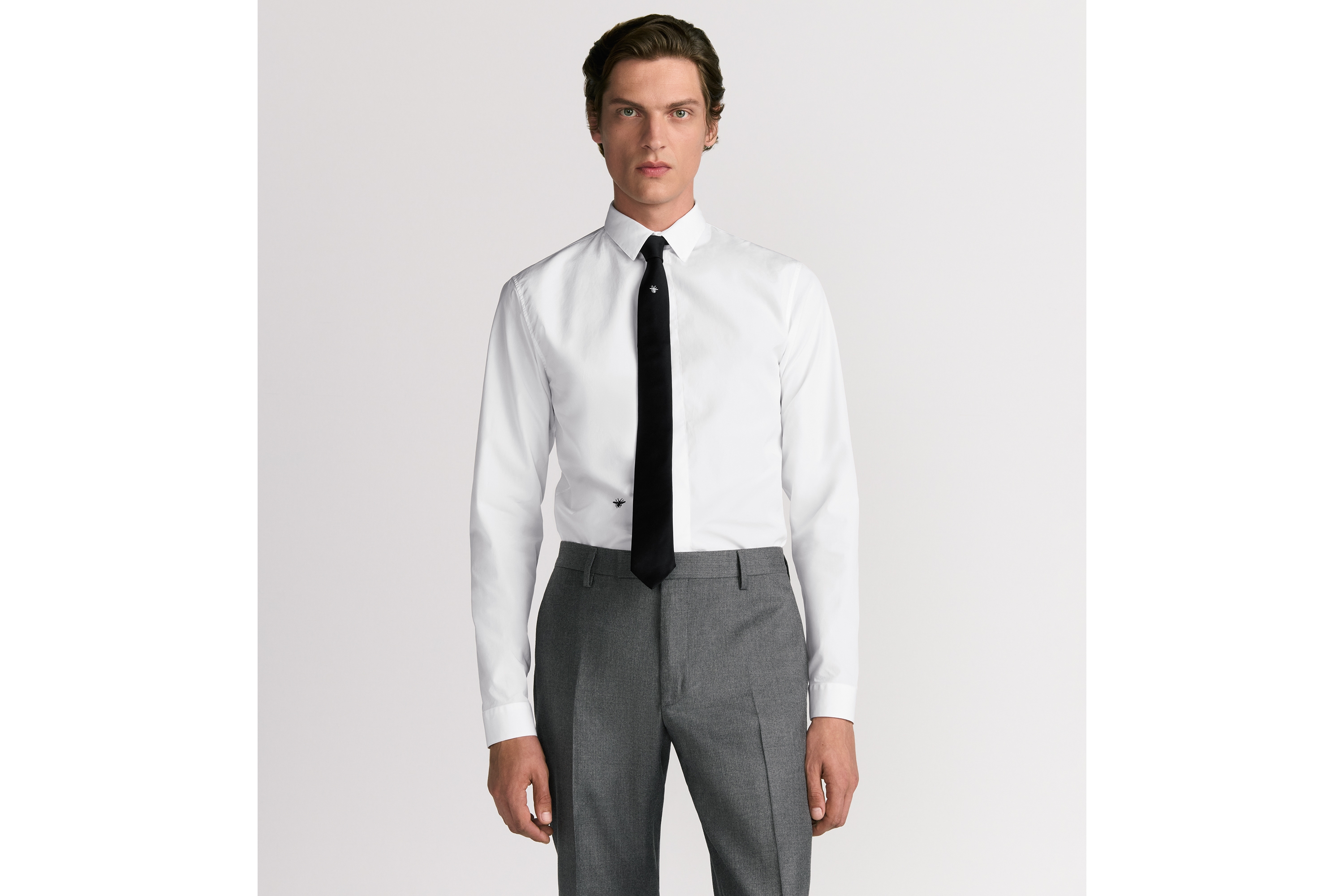 领带 黑色桑蚕丝面料小蜜蜂图案 E07