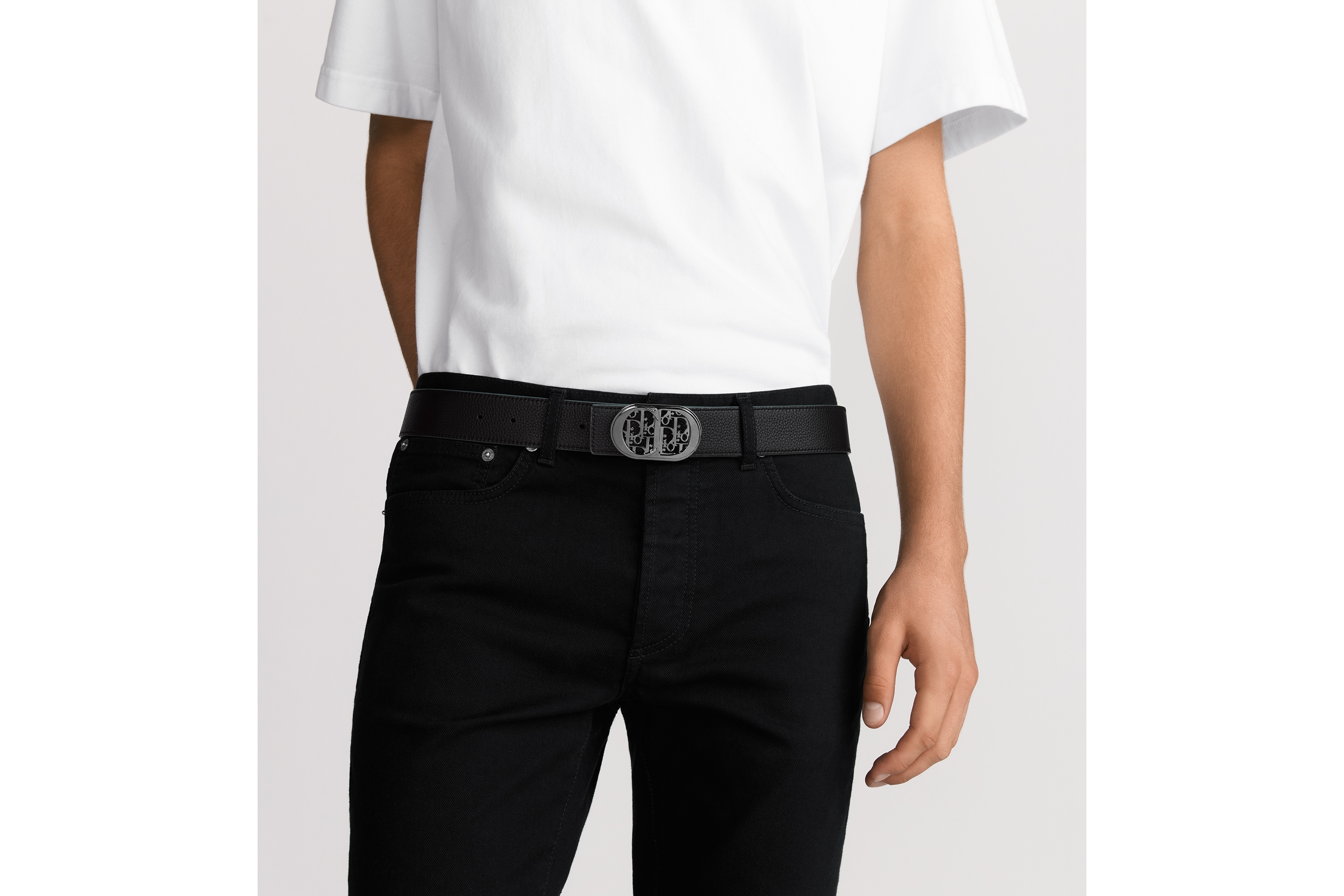 look_image_alt_prefix CD Icon 腰带扣 35 毫米金属覆层铜合金 Oblique Cosmo 图案 E45