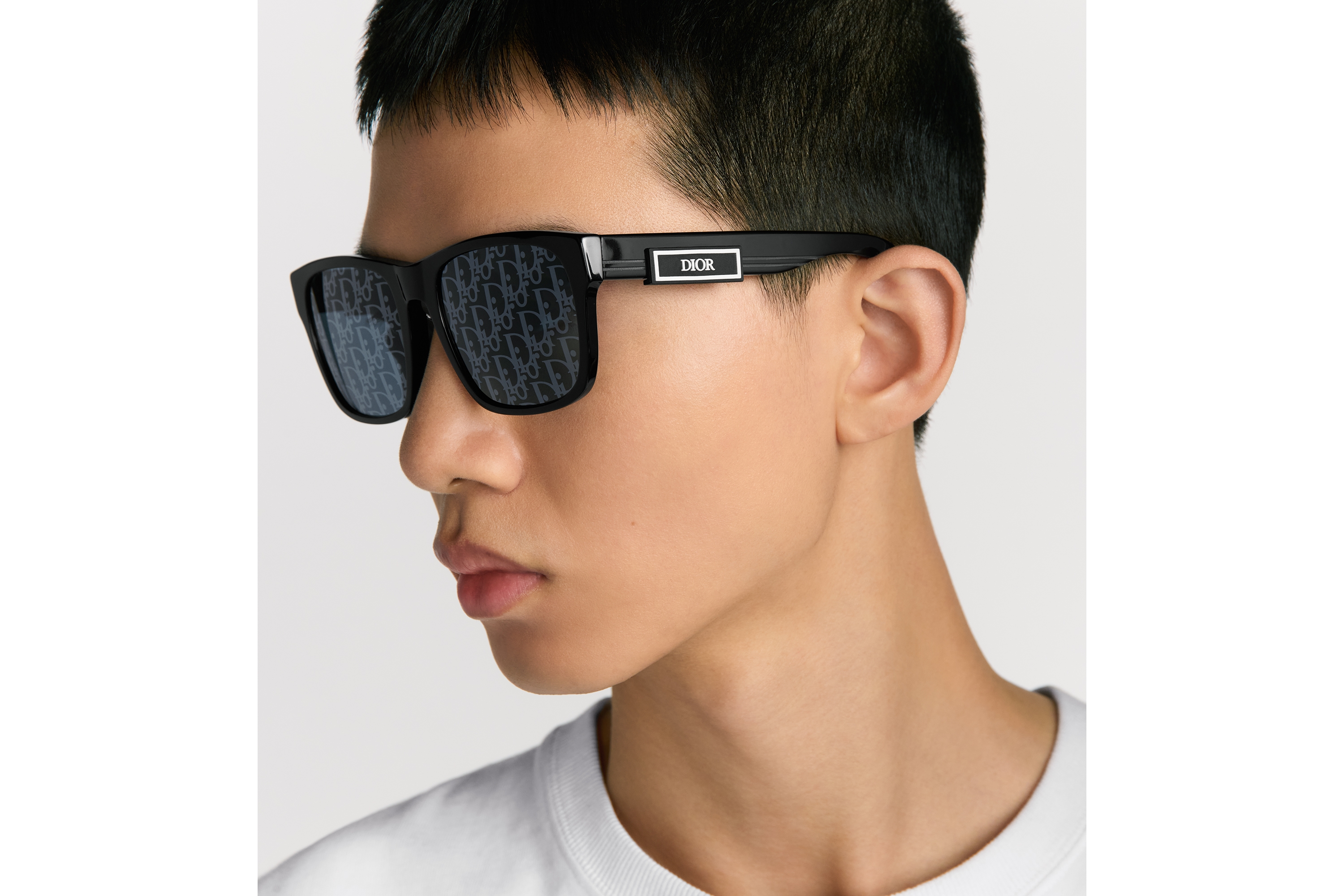 DiorB23 S2F 太阳眼镜 黑色方形镜框 E29